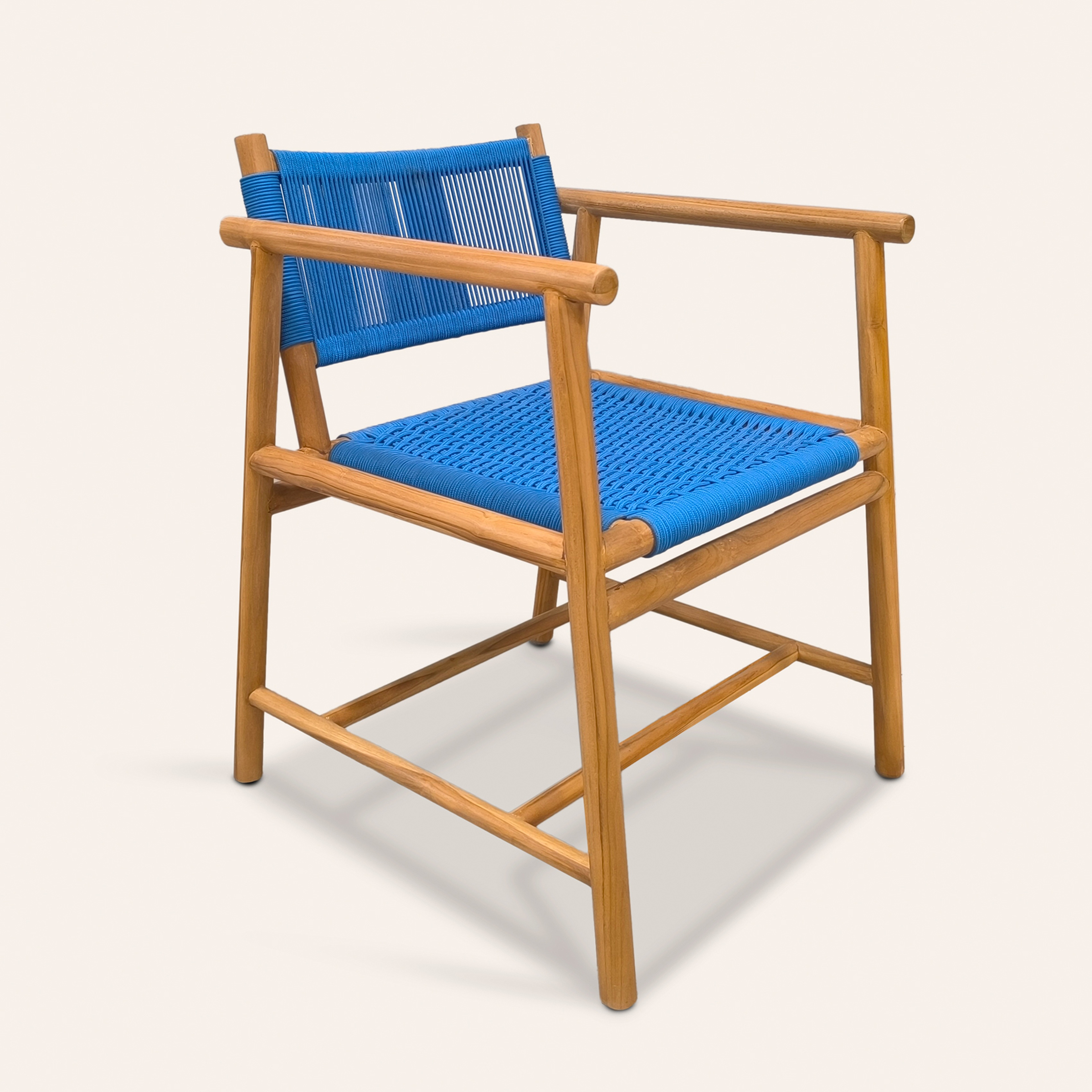 Sumatra Teak Wood Sandalye 57,5x61x78 Cm Mavi