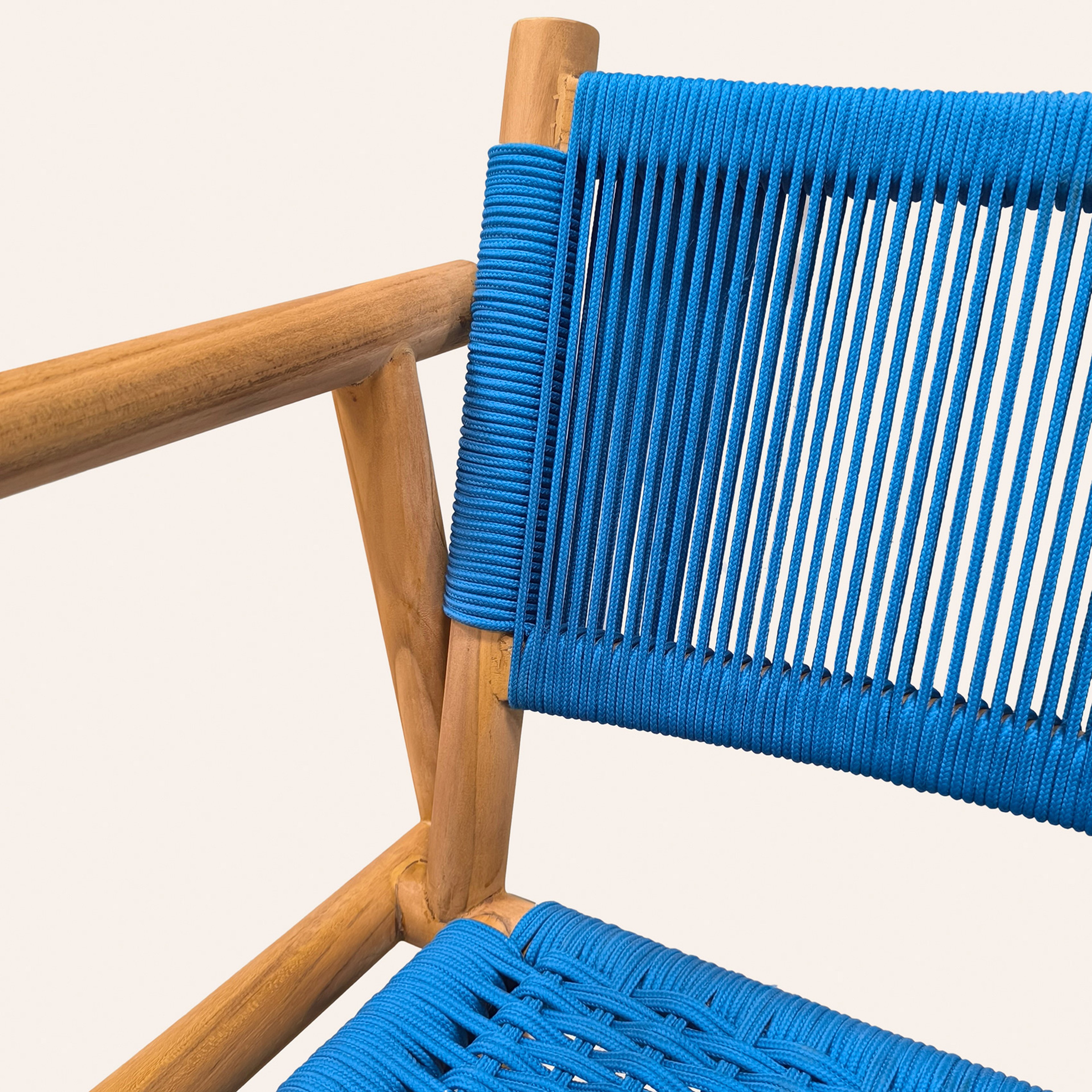 Sumatra Teak Wood Sandalye 57,5x61x78 Cm Mavi