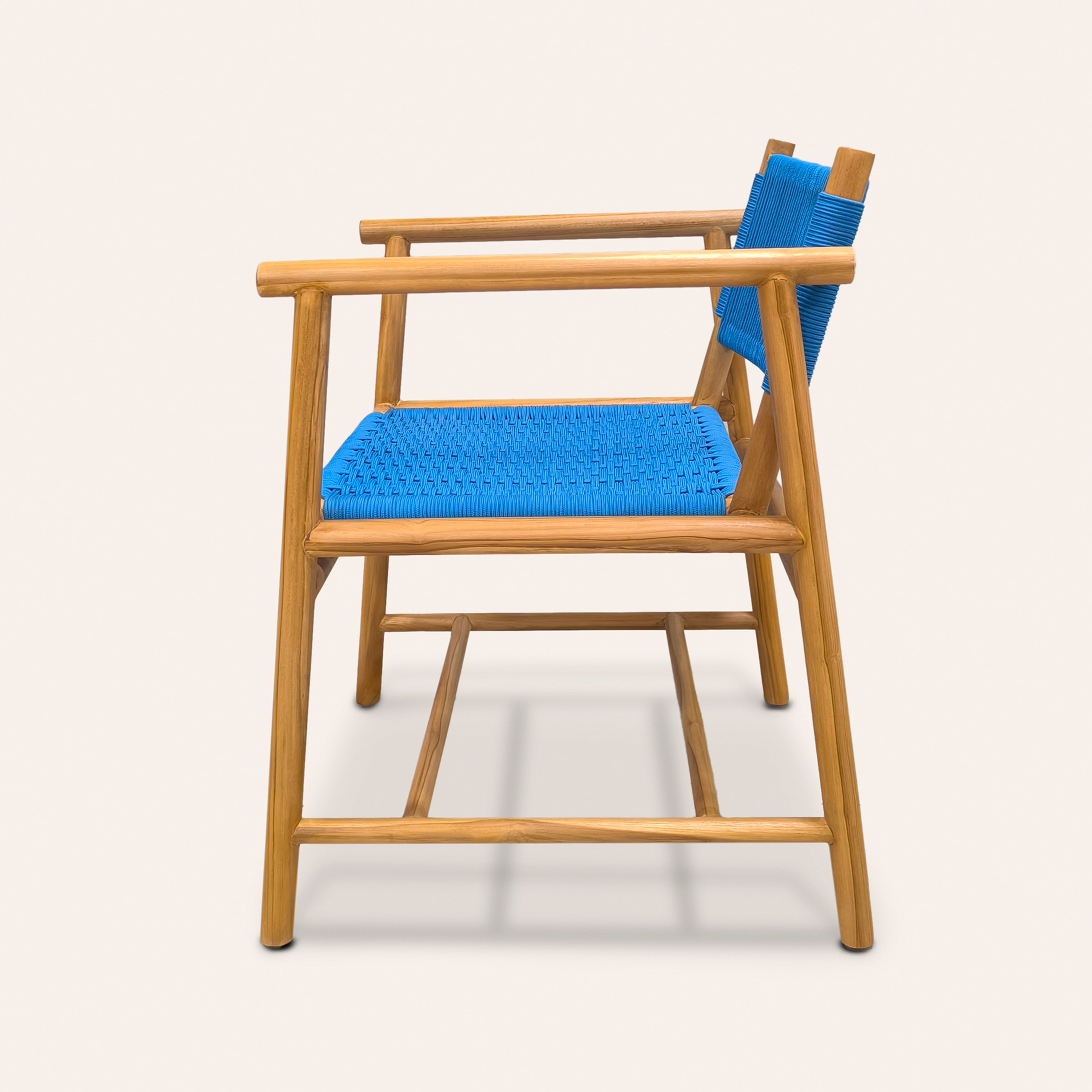 Sumatra Teak Wood Sandalye 57,5x61x78 Cm Mavi