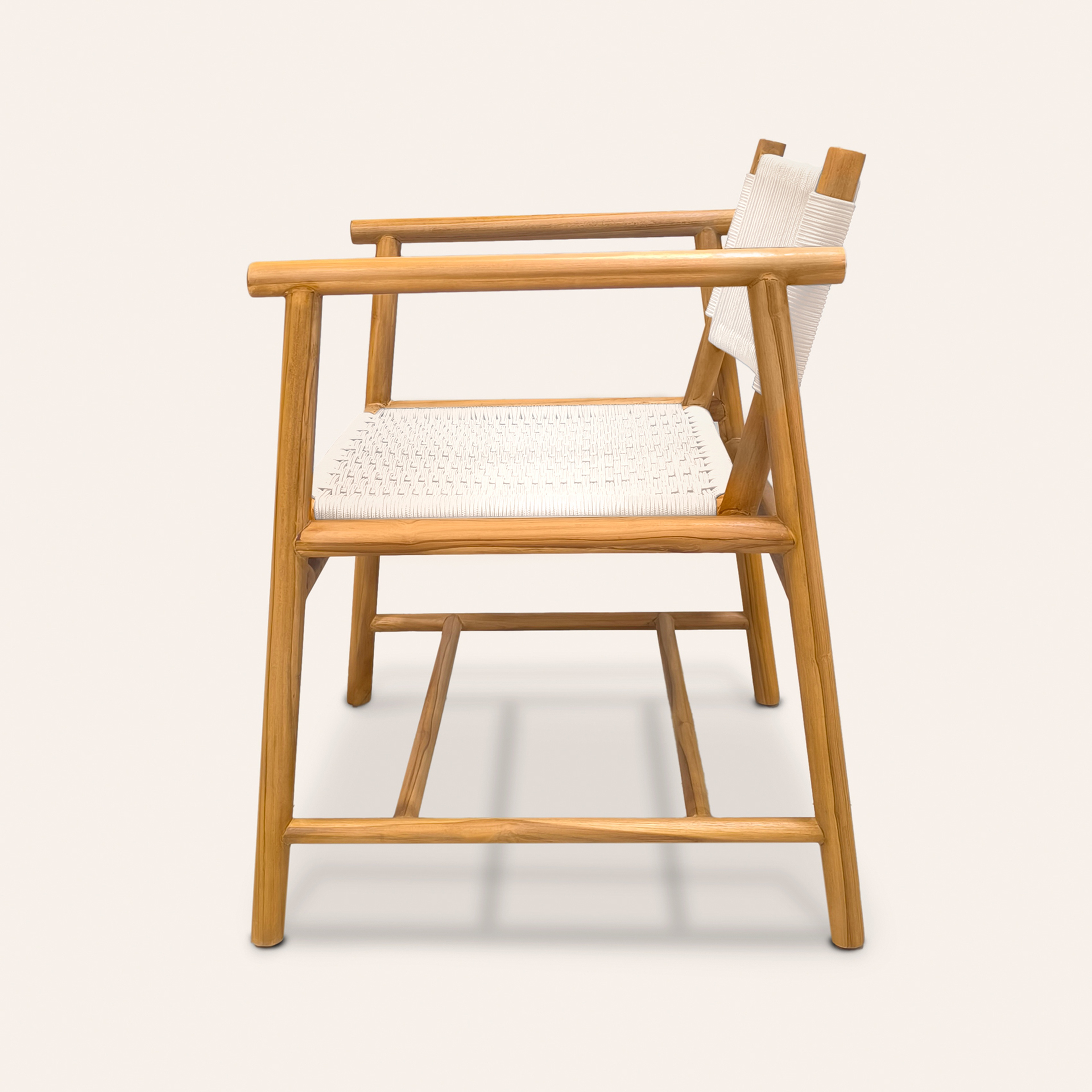 Sumatra Teak Wood Sandalye 57,5x61x78 Cm Beyaz