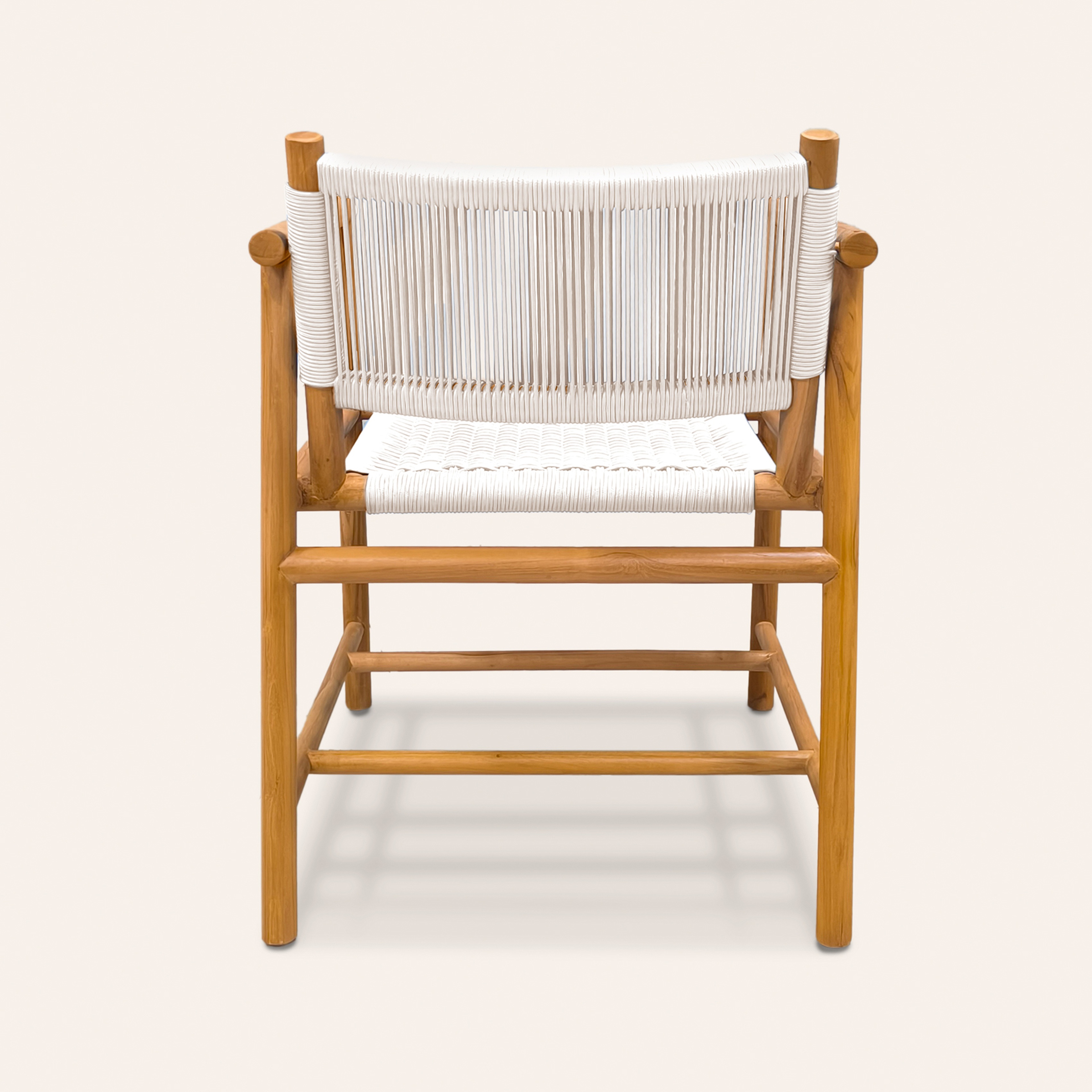 Sumatra Teak Wood Sandalye 57,5x61x78 Cm Beyaz