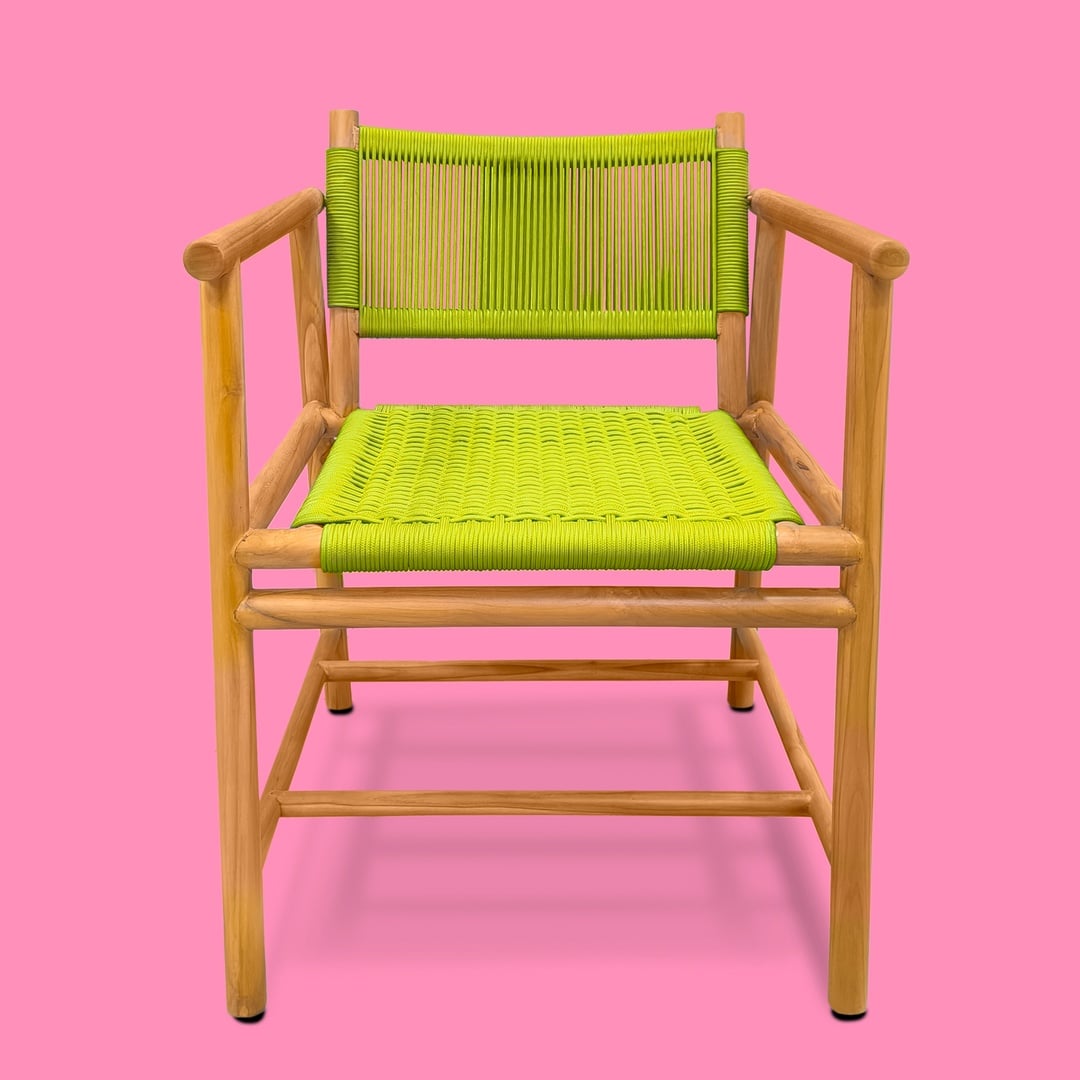 Sumatra Teak Wood Sandalye 57,5x61x78 Cm Yeşil