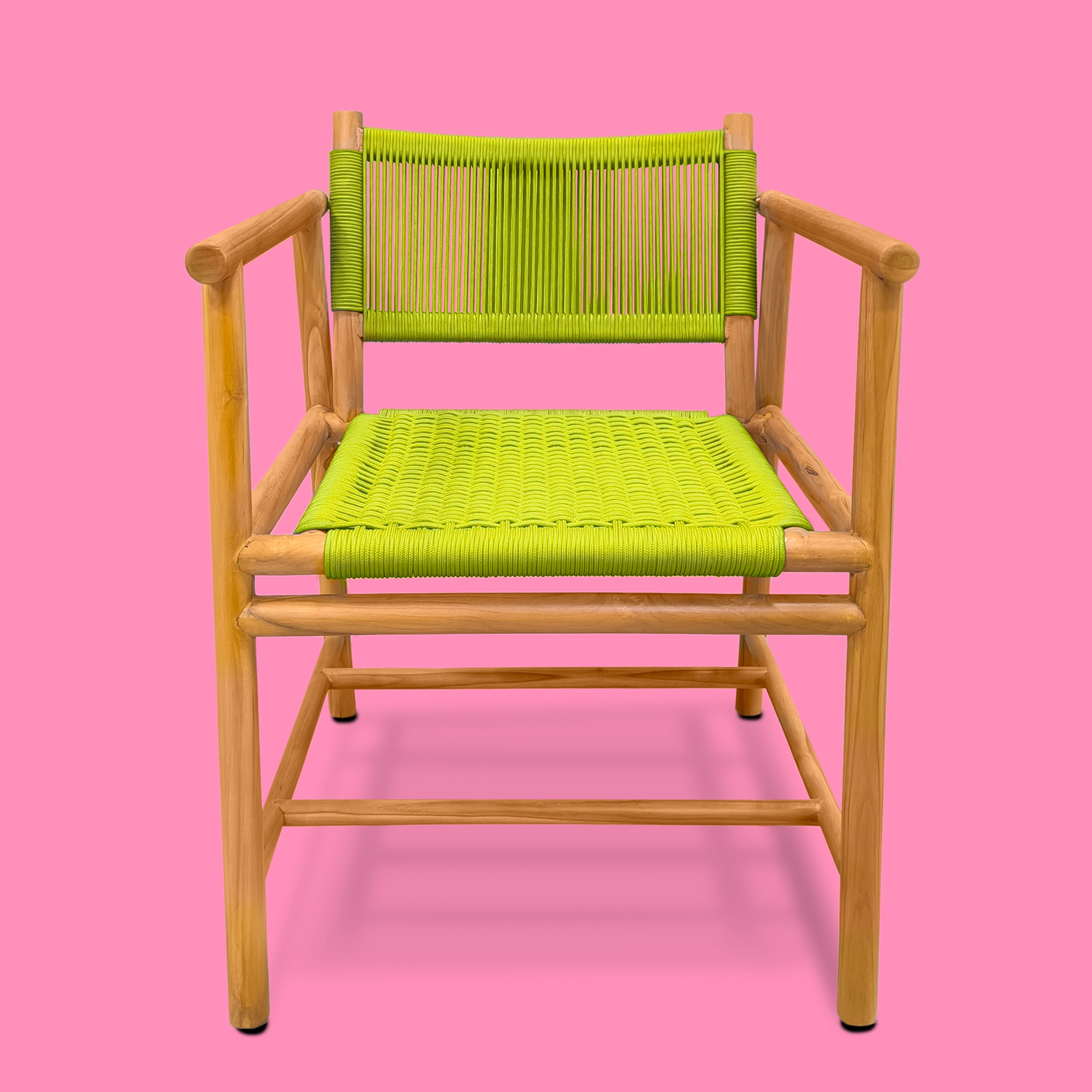 Sumatra Teak Wood Sandalye 57,5x61x78 Cm Yeşil