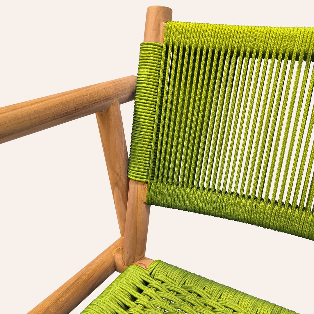 Sumatra Teak Wood Sandalye 57,5x61x78 Cm Yeşil