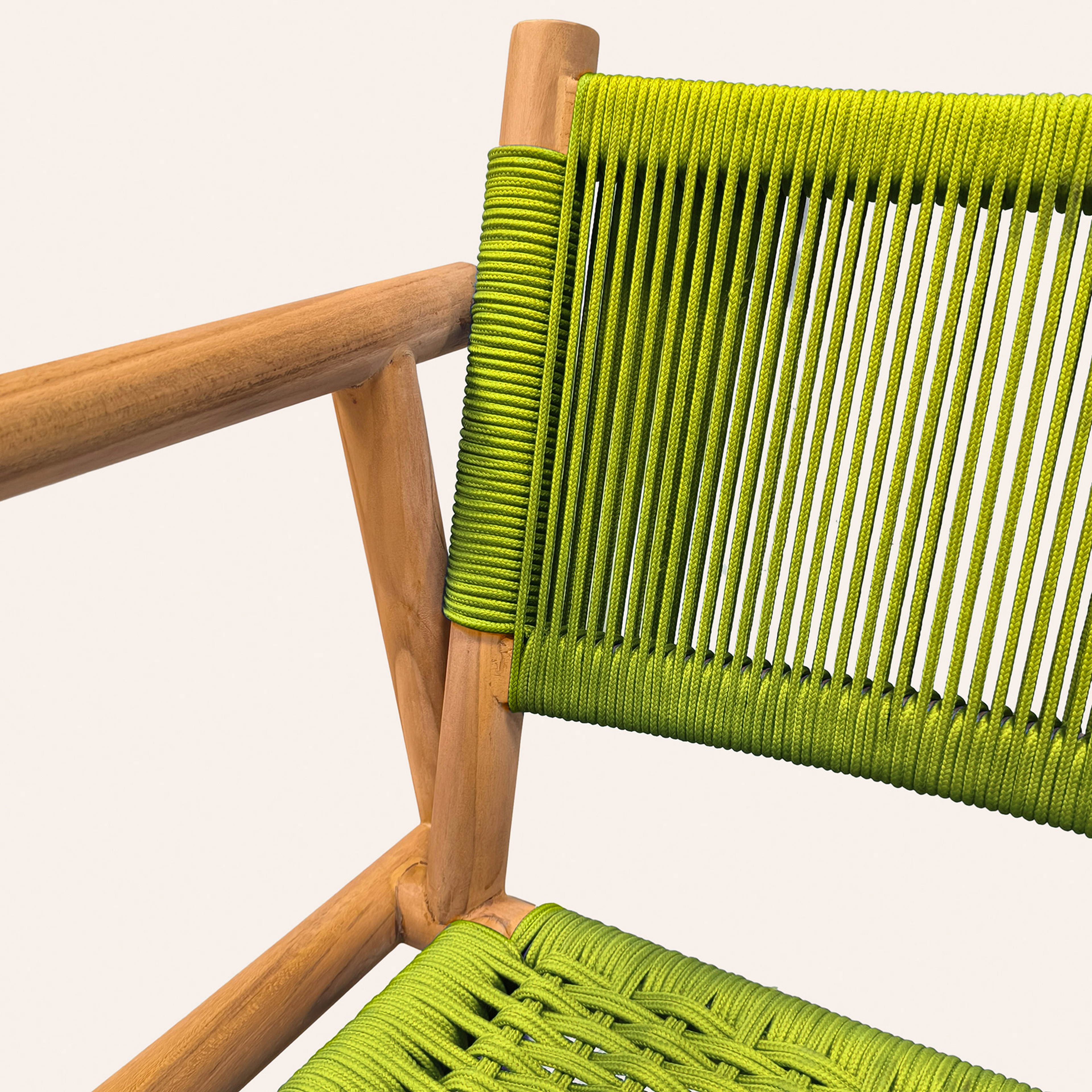 Sumatra Teak Wood Sandalye 57,5x61x78 Cm Yeşil