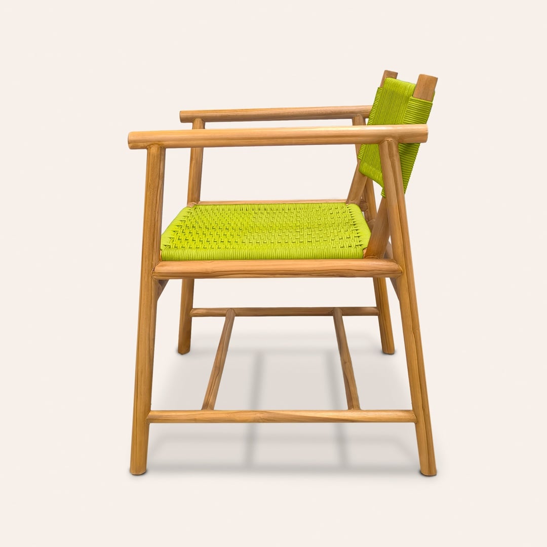 Sumatra Teak Wood Sandalye 57,5x61x78 Cm Yeşil