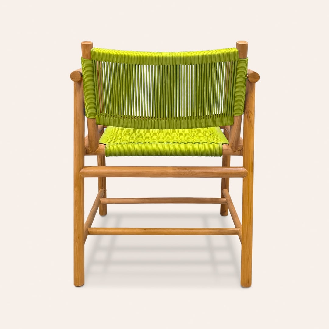 Sumatra Teak Wood Sandalye 57,5x61x78 Cm Yeşil