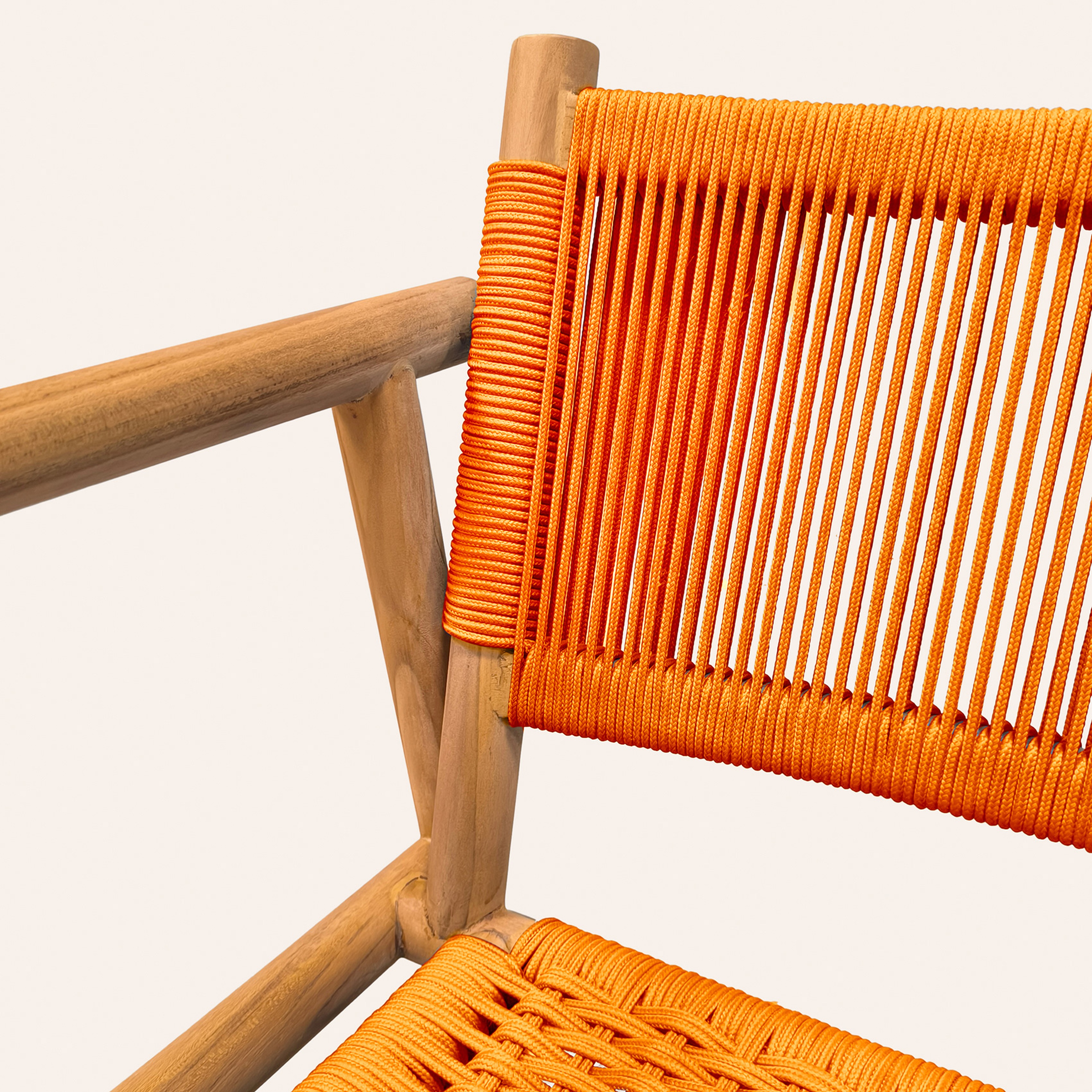 Sumatra Teak Wood Sandalye 57,5x61x78 Cm Turuncu