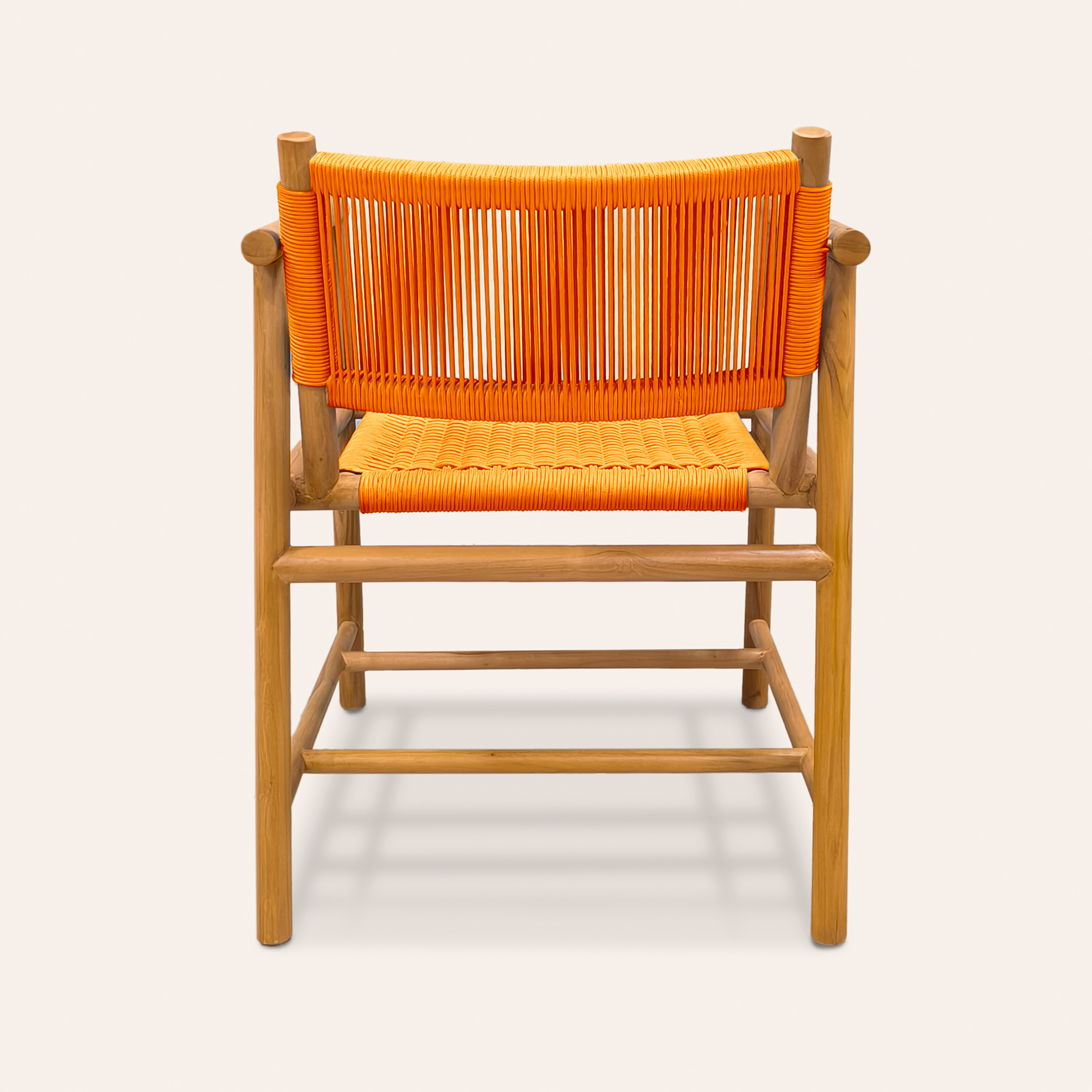 Sumatra Teak Wood Sandalye 57,5x61x78 Cm Turuncu