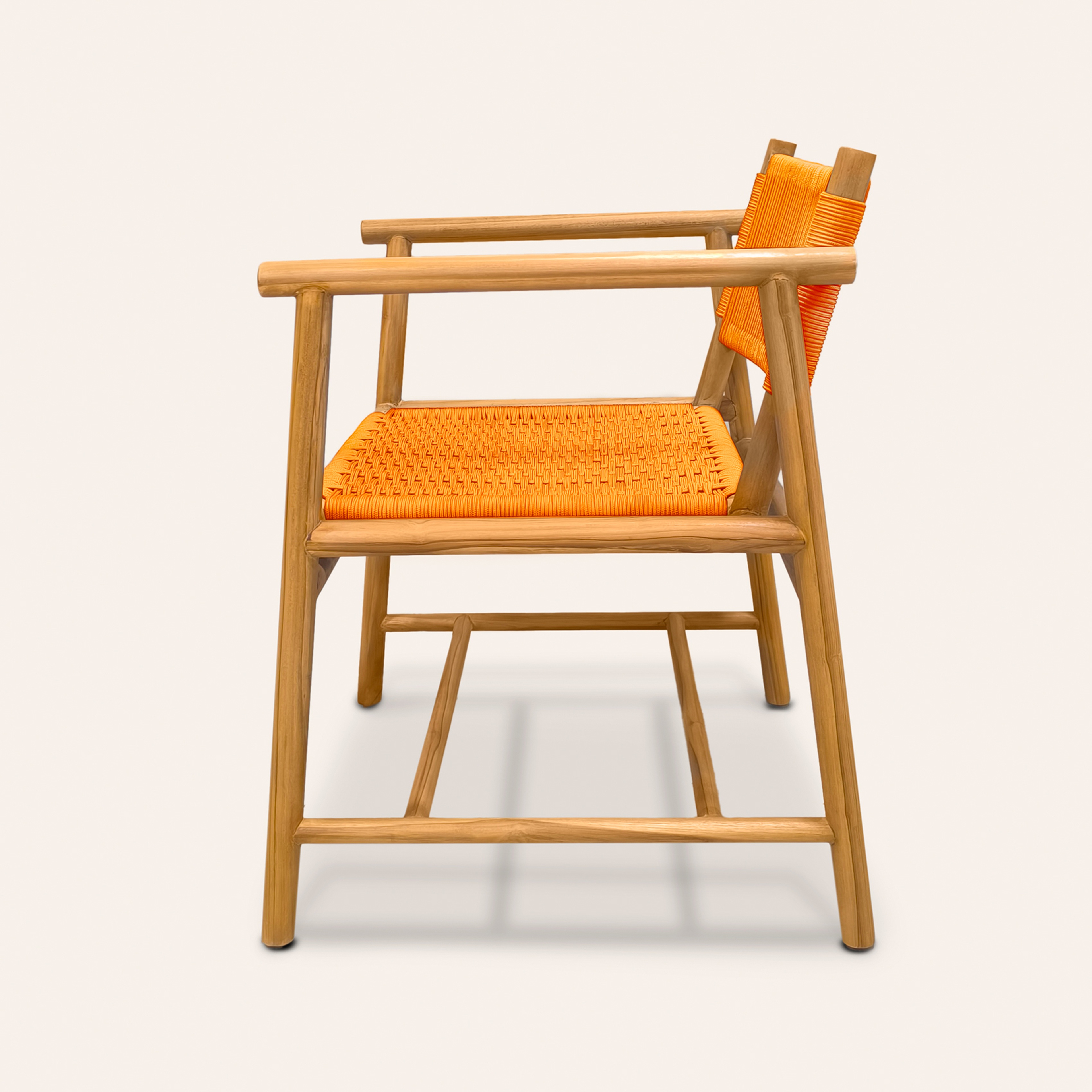 Sumatra Teak Wood Sandalye 57,5x61x78 Cm Turuncu