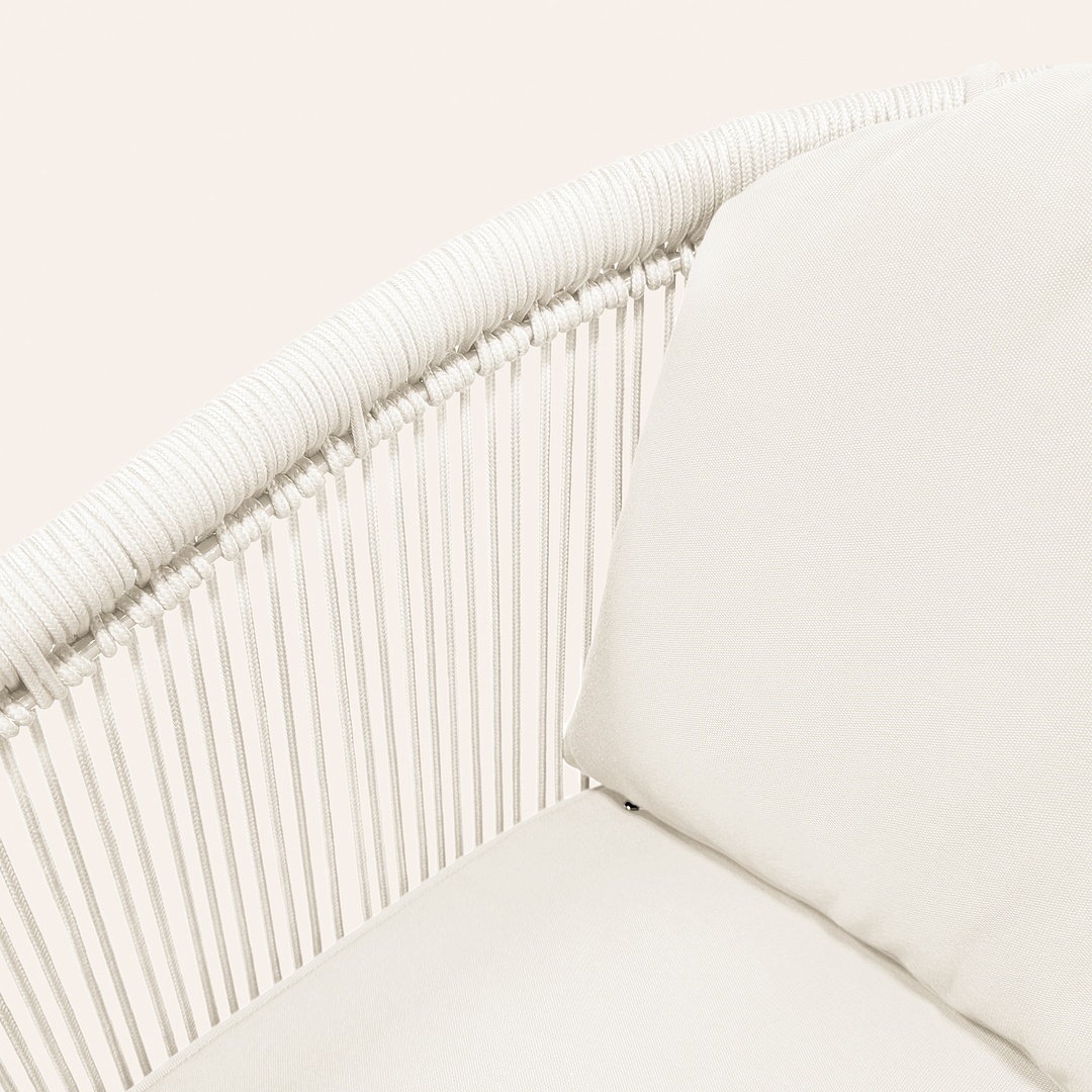 Sumatra Teak Wood Sandalye 57,5x61x78 Cm Beyaz