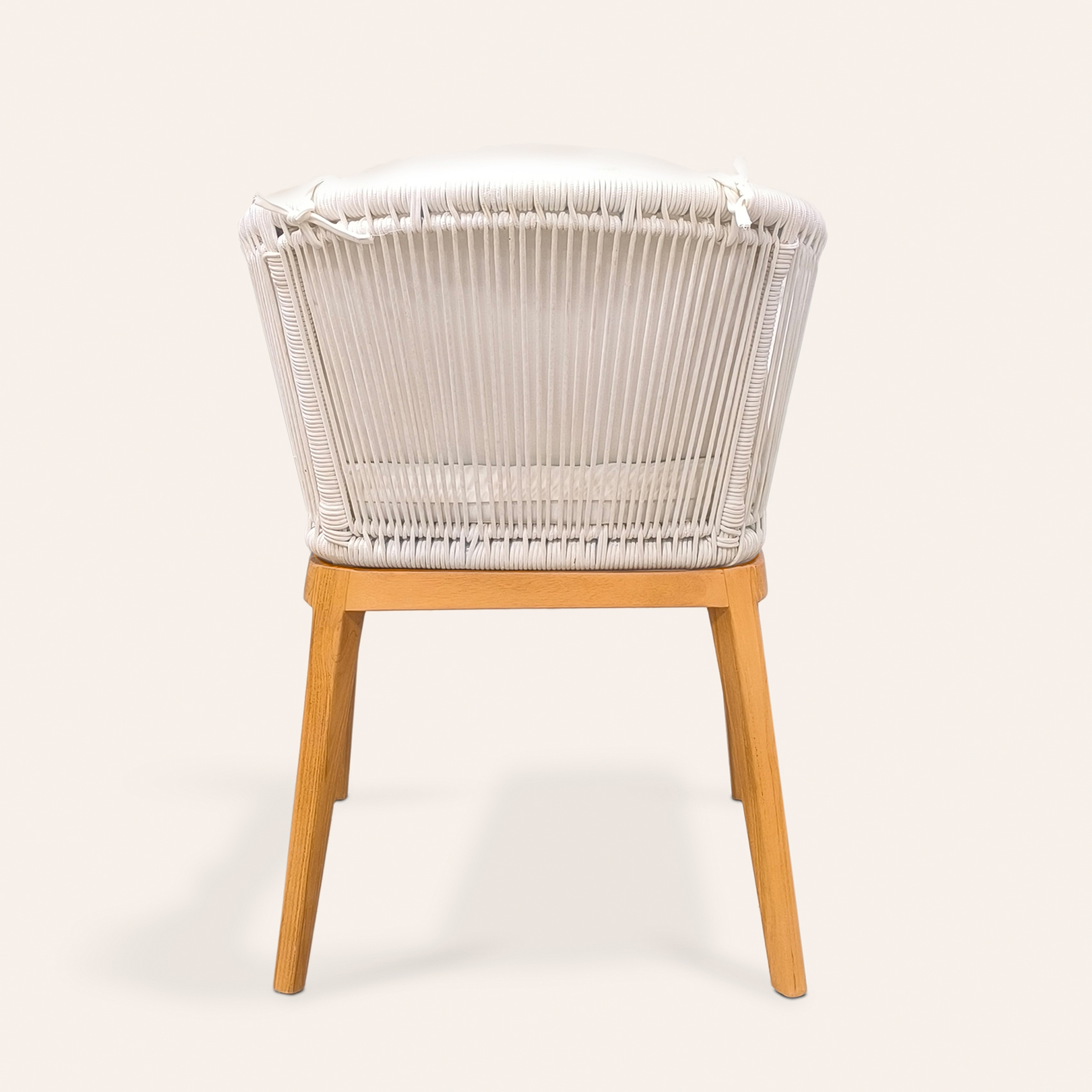 Sumatra Teak Wood Sandalye 57,5x61x78 Cm Beyaz