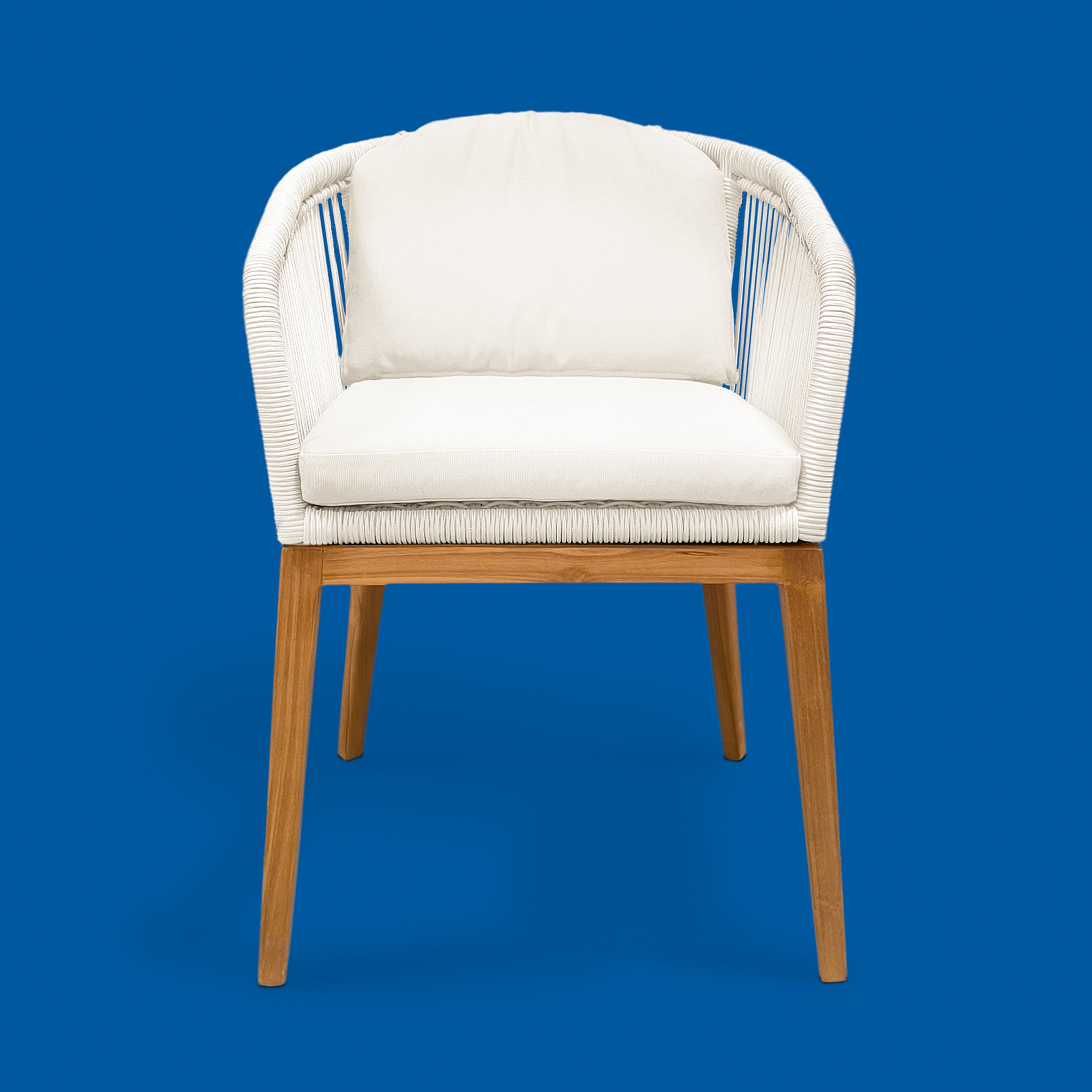 Sumatra Teak Wood Sandalye 57,5x61x78 Cm Beyaz