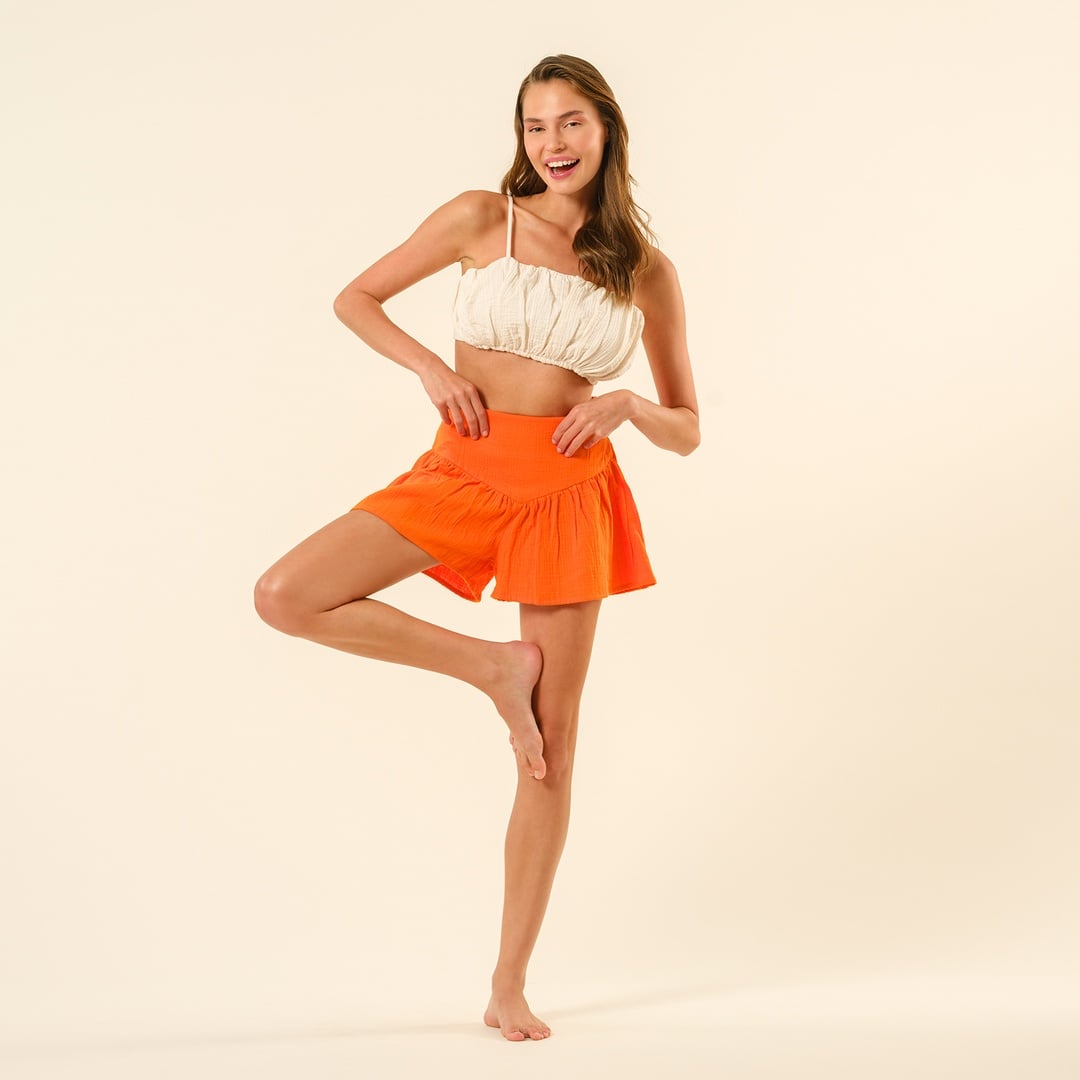 Tavas Mini %100 Pamuk Etek - Turuncu
