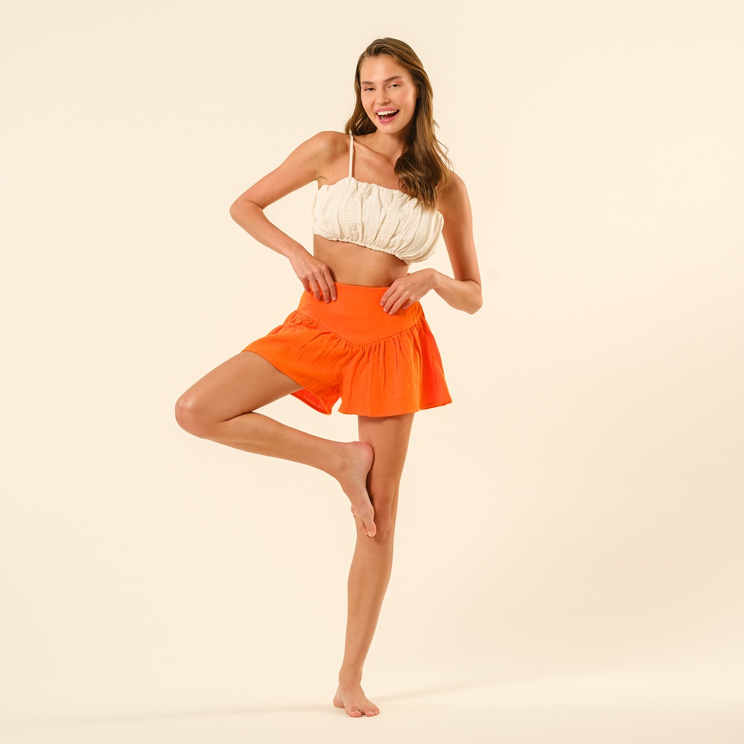 Tavas Mini %100 Pamuk Etek - Turuncu