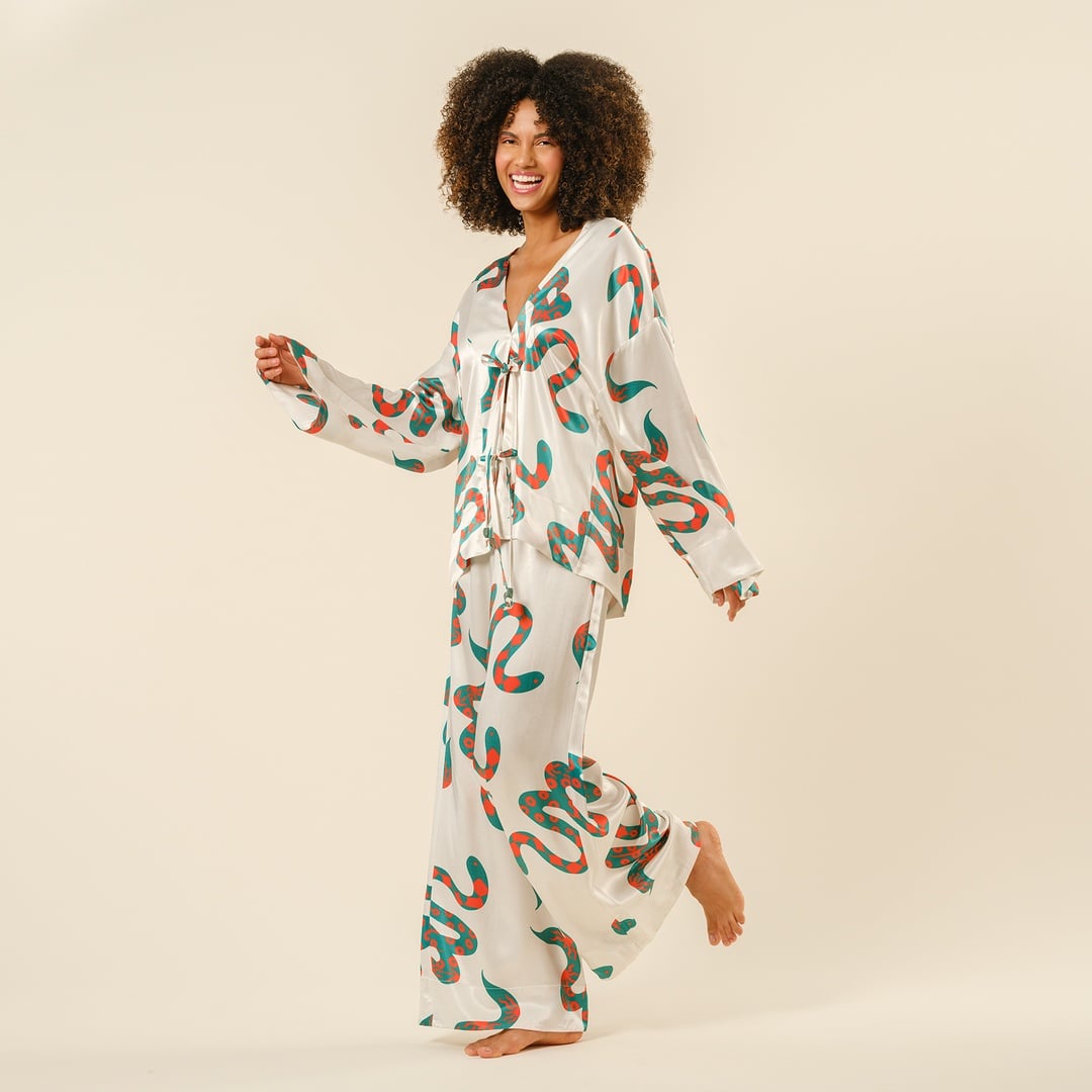 Protı Dijital Baskılı Pantolon - Ekru