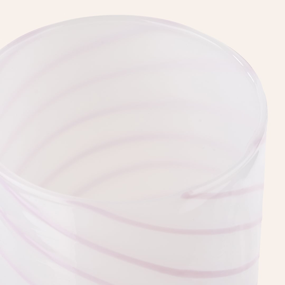 Henan Borosilikat Cam Su Bardağı 300 Ml Pembe