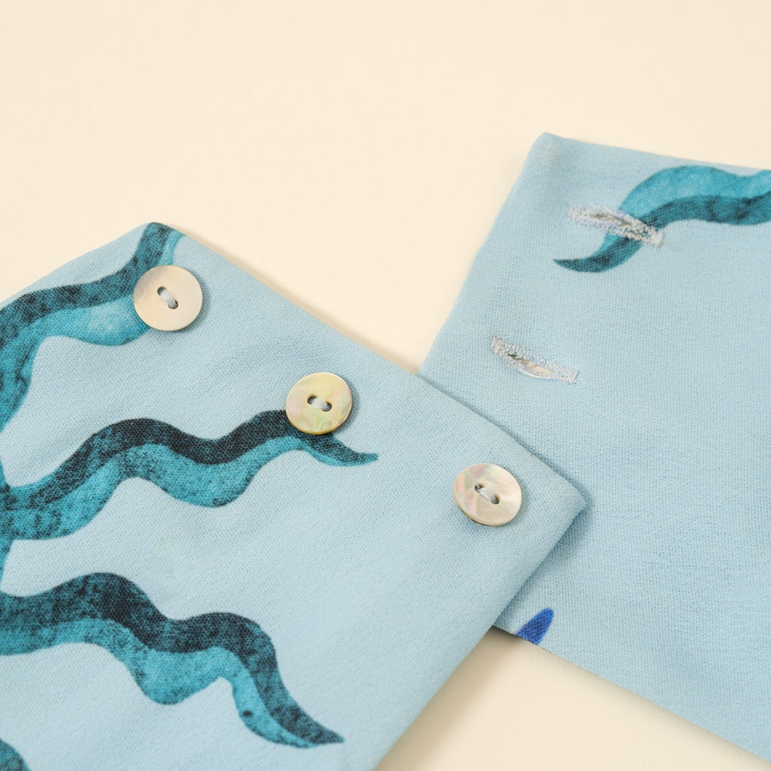 Protı Dijital Baskılı Büstiyer - Mavi