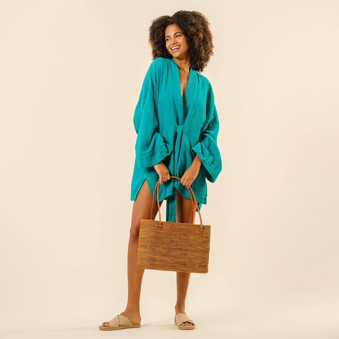 Protı Müslin Kimono - Yeşil