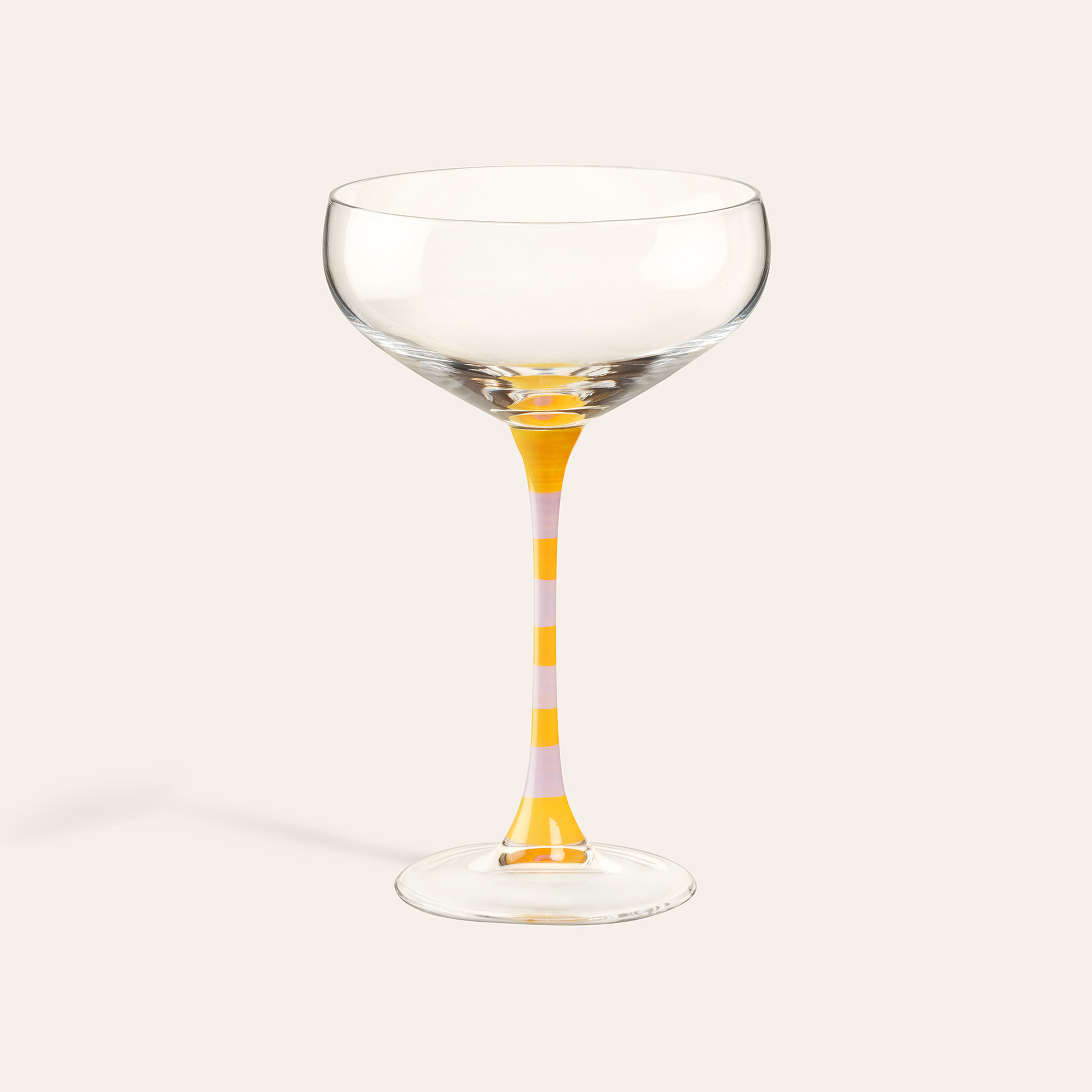 Loess Cam Kadeh 270 Ml Sarı - Lila