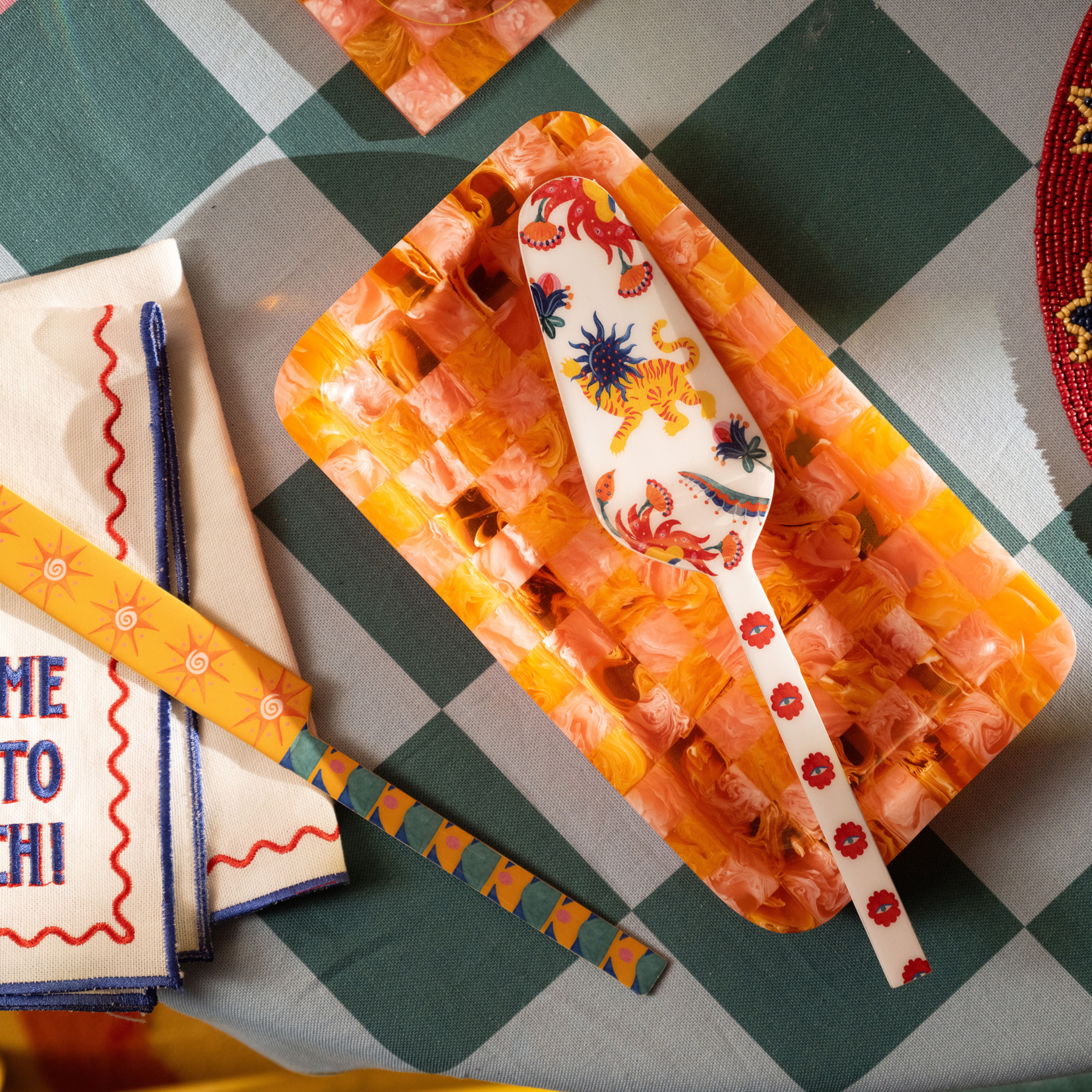 Rampur Çelik Servis Seti 30x10x2 Cm Sarı