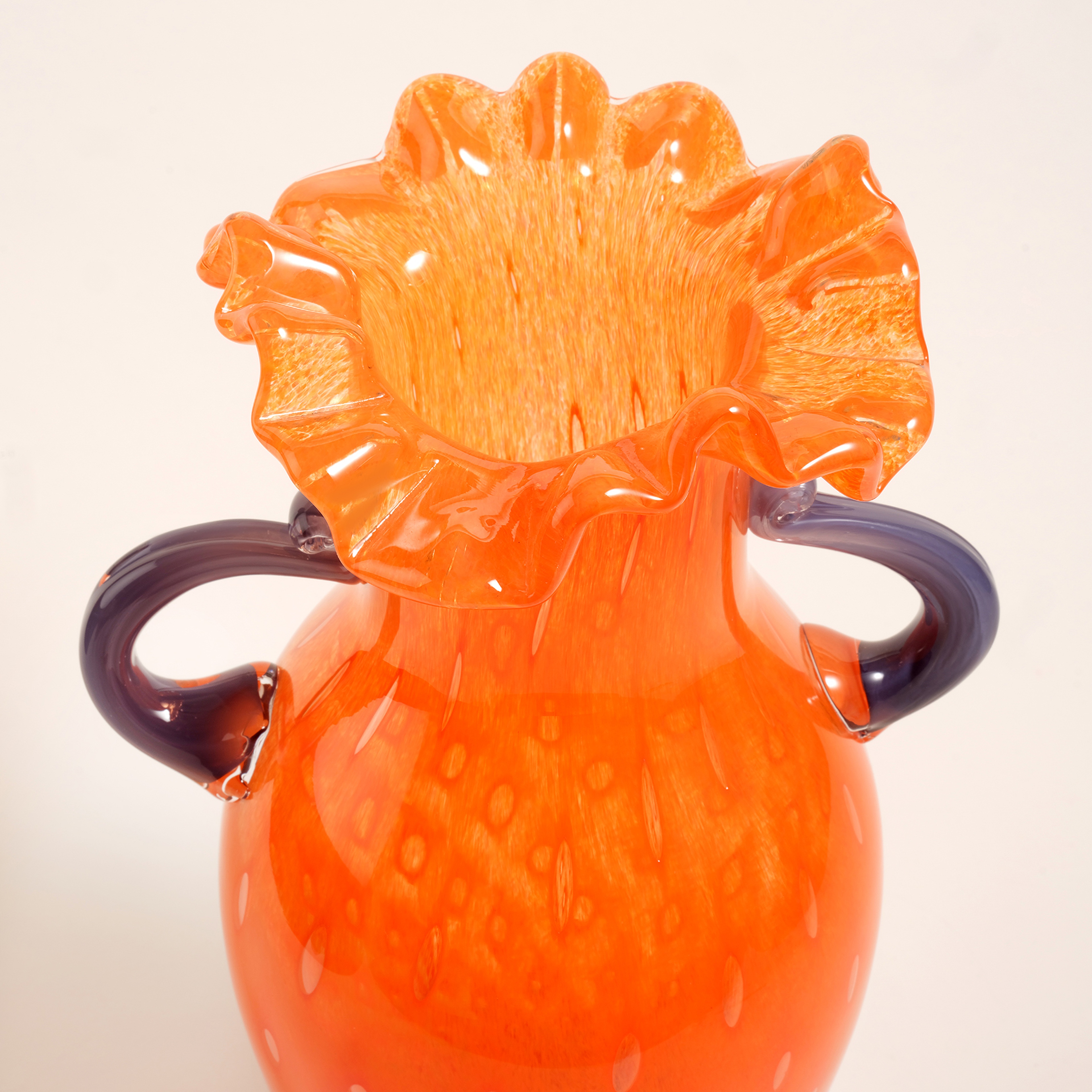 Baıta Cam Vazo 21x16x36 Cm Turuncu