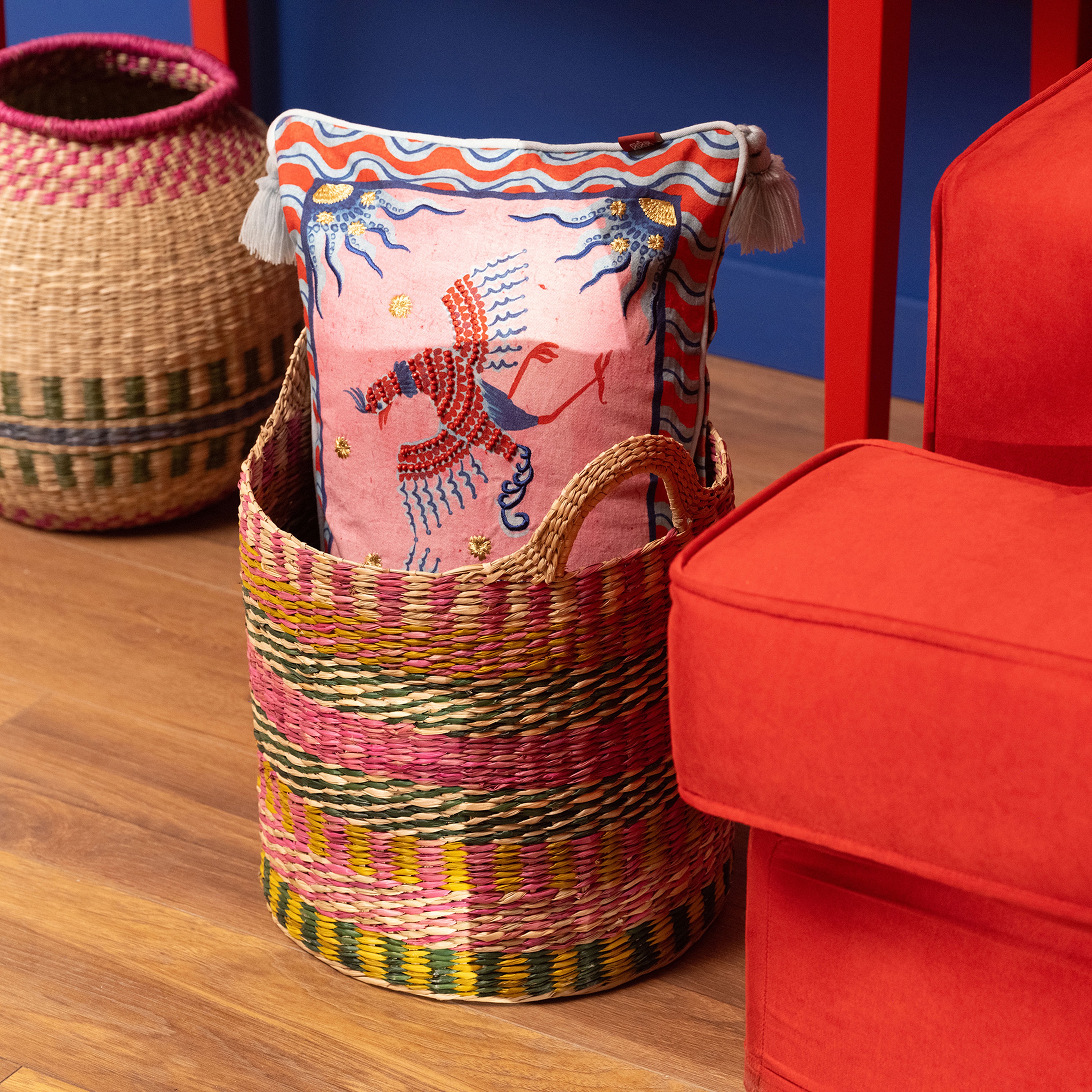 Tam Dao Deniz Çayırı Sepet 34 Cm Renkli