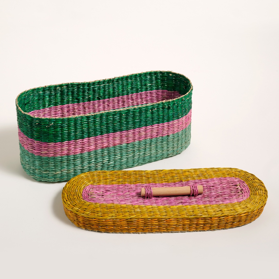 Tam Dao Deniz Çayırı Sepet 40x15x16 Cm Renkli