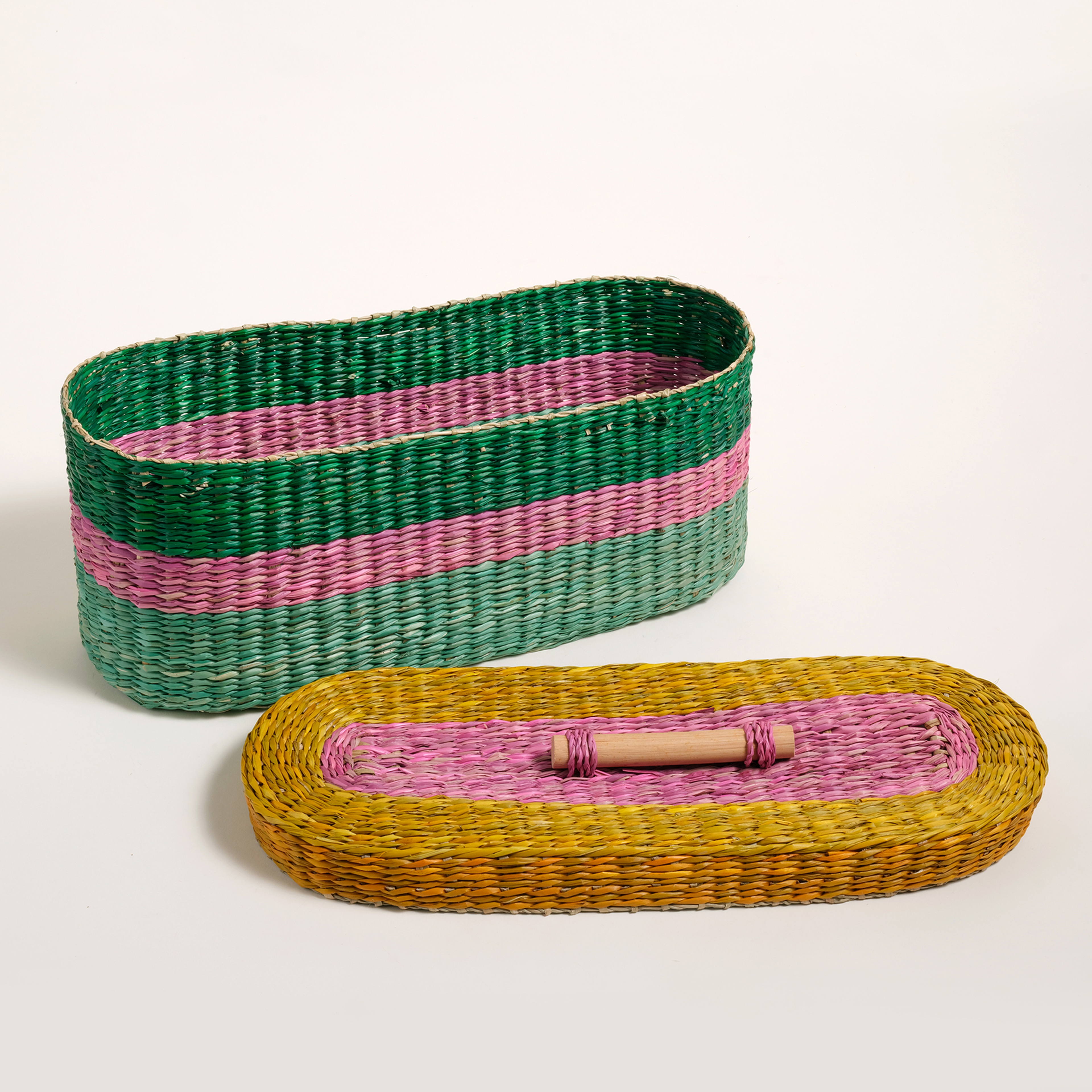 Tam Dao Deniz Çayırı Sepet 40x15x16 Cm Renkli