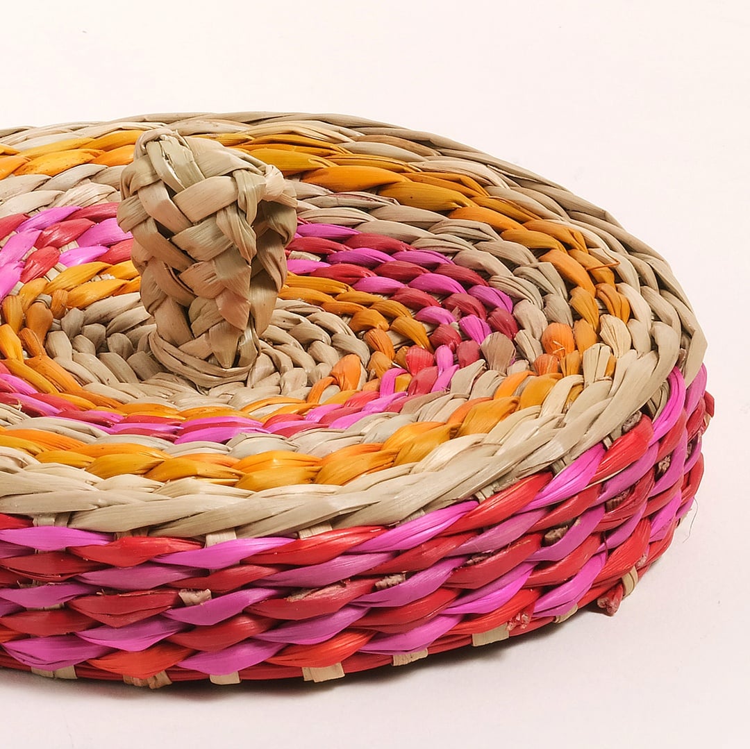 Tam Dao Deniz Çayırı Sepet 11x9 Cm Fuşya - Sarı