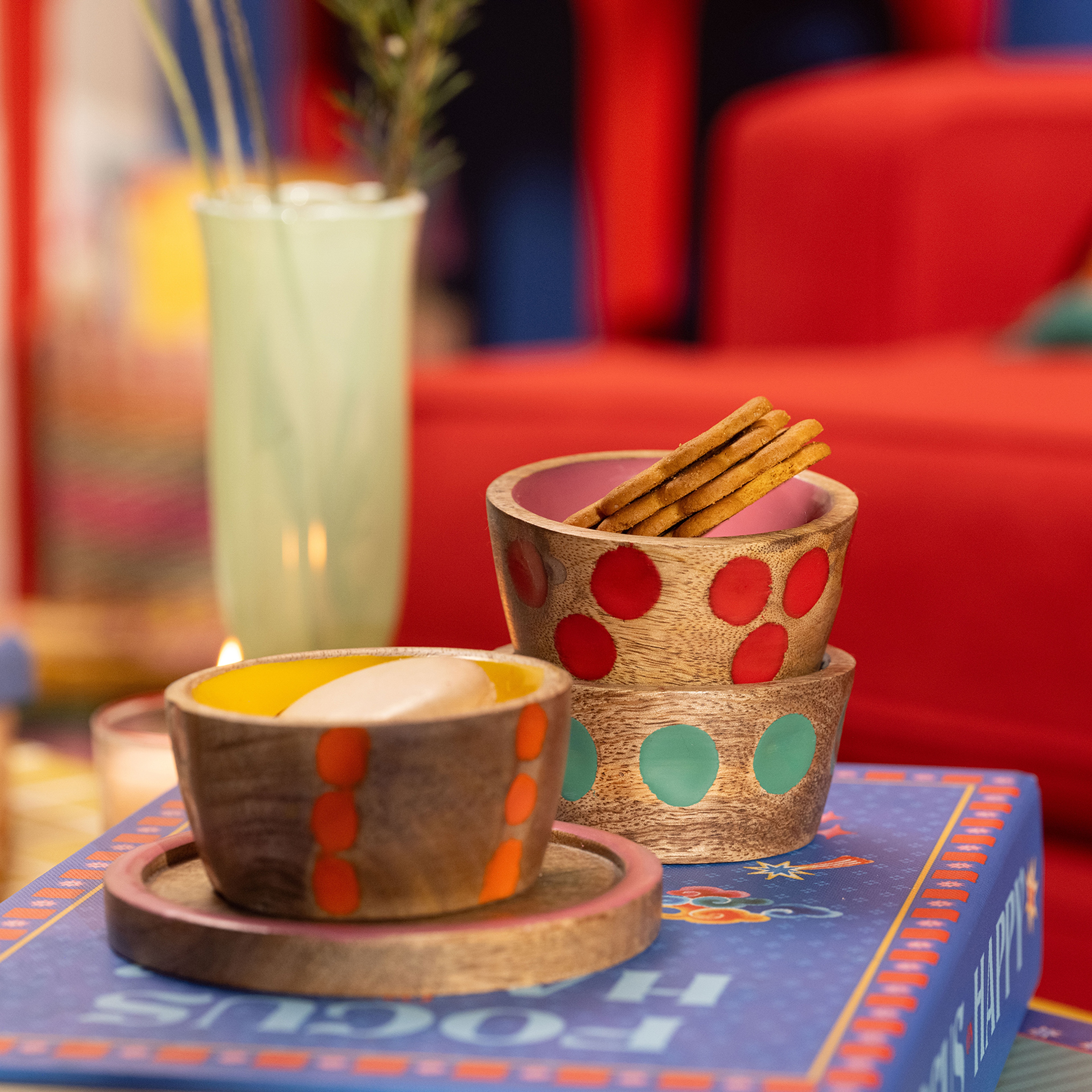 Lakrı Mango Ağacı Çerezlik 8x8x4 Cm Mavi