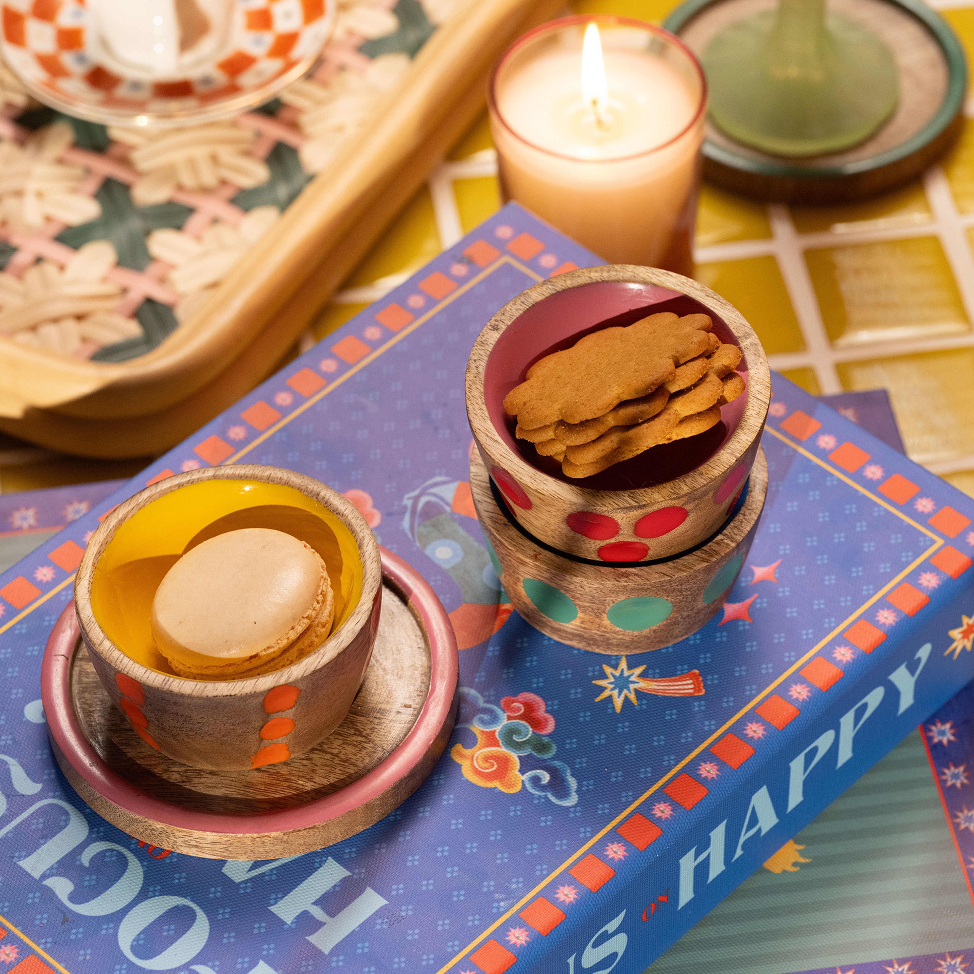 Lakrı Mango Ağacı Çerezlik 8x8x4 Cm Sarı