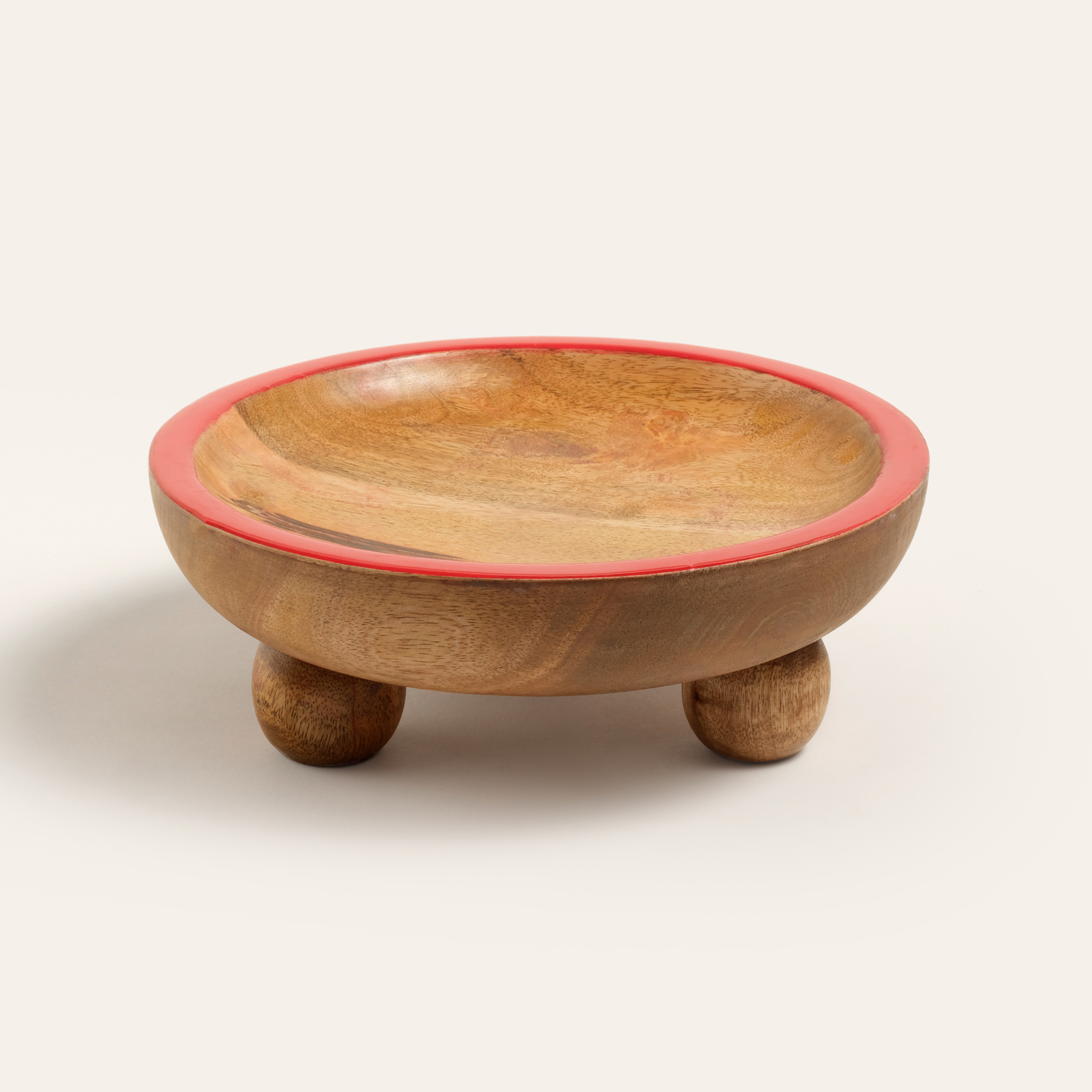 Lakrı Mango Ağacı Sunum Tahtası 22x22x8 Cm Kırmızı