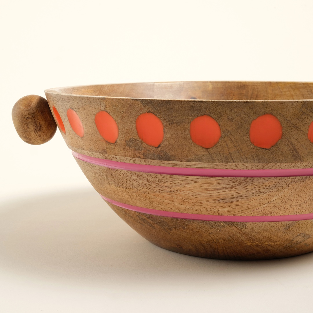 Lakrı Mango Ağacı Kase 36x30x12 Cm Turuncu