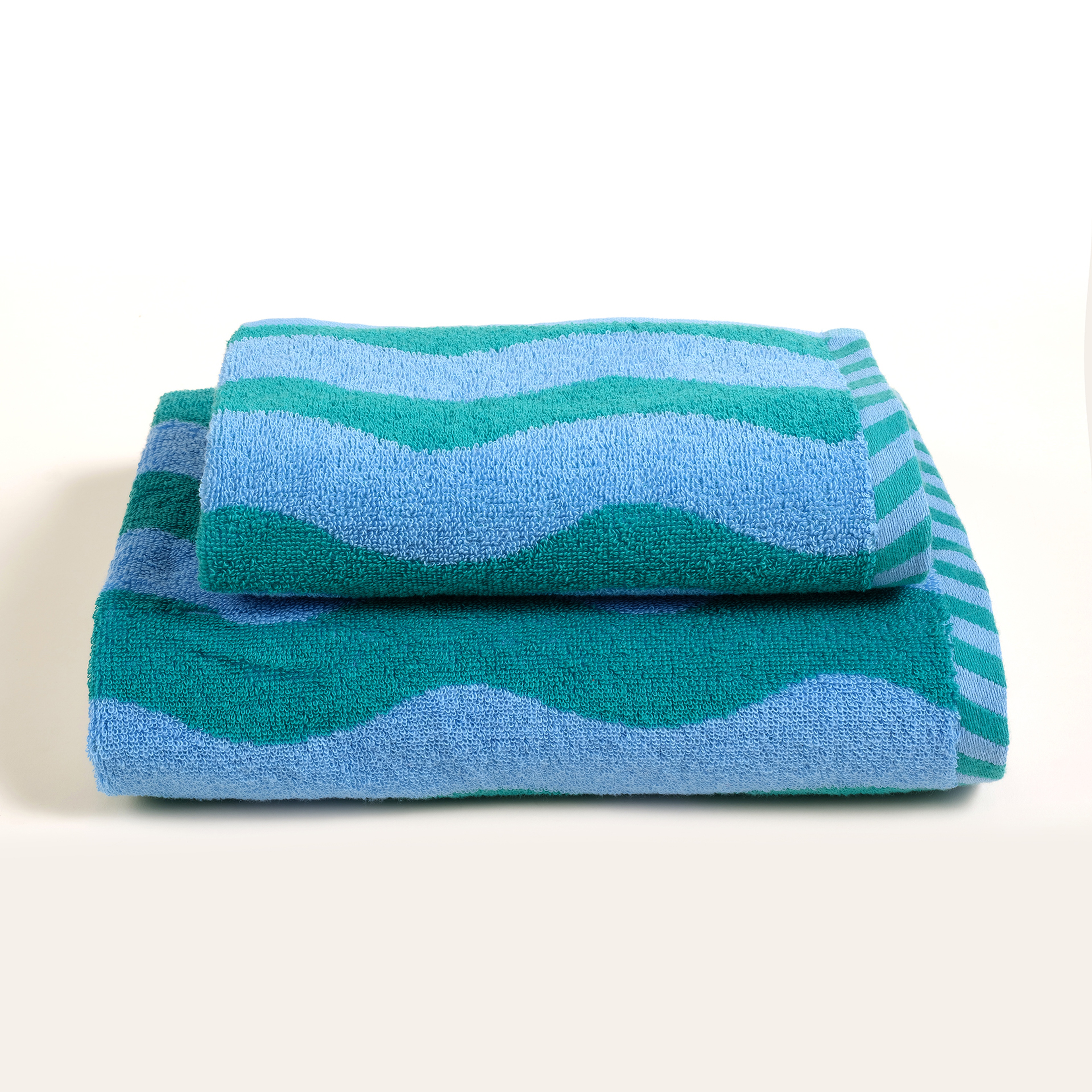 Tabea Pamuk Pamuk %100 Pamuk Yüz Havlusu 50x90 Cm Yeşil - Mavi