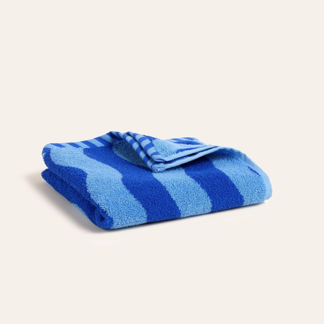 Tabea Pamuk Pamuk %100 Pamuk Yüz Havlusu 50x90 Cm Açık Mavi - Koyu Mavi