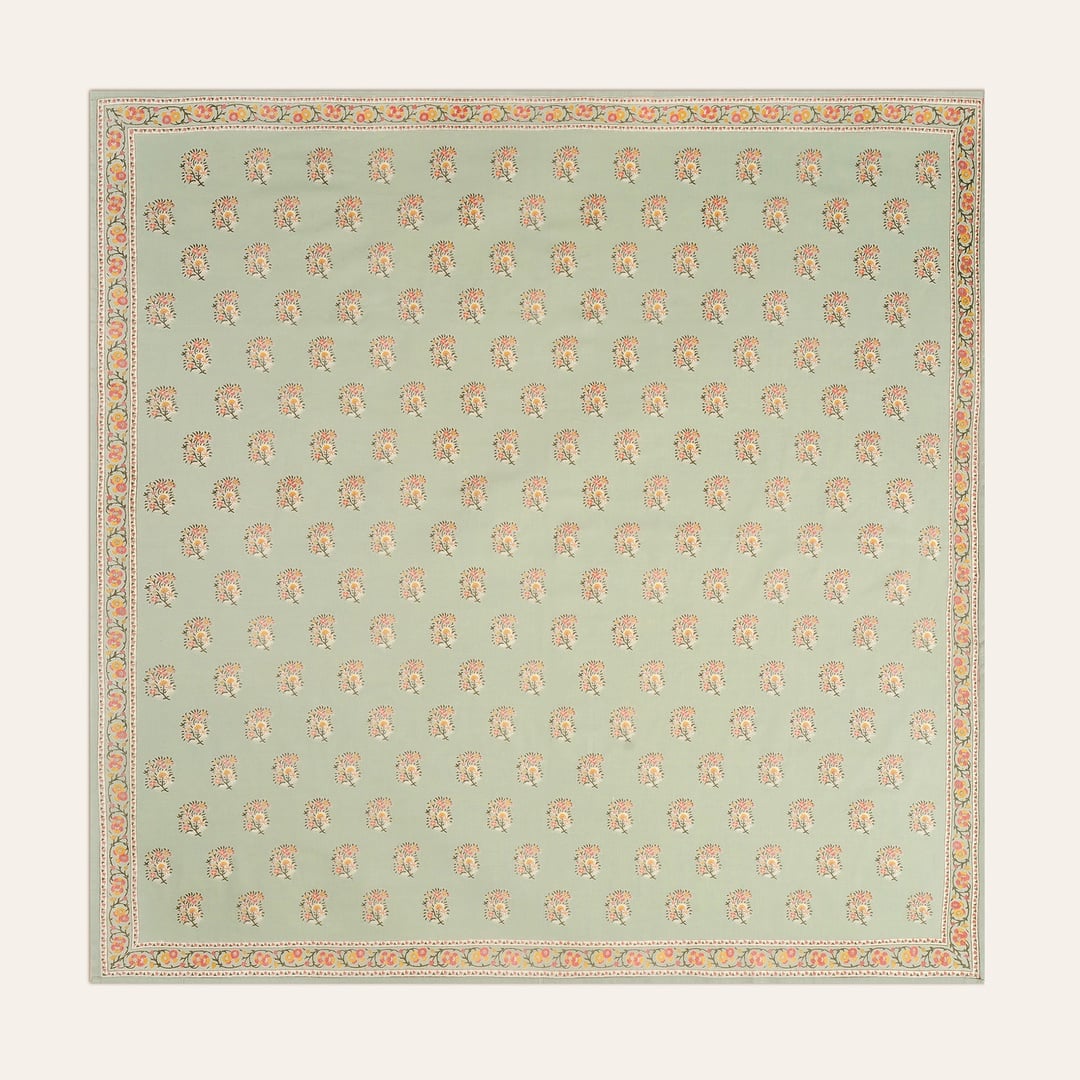 Gaya El Baskısı Fular 115x115 Cm Yeşil