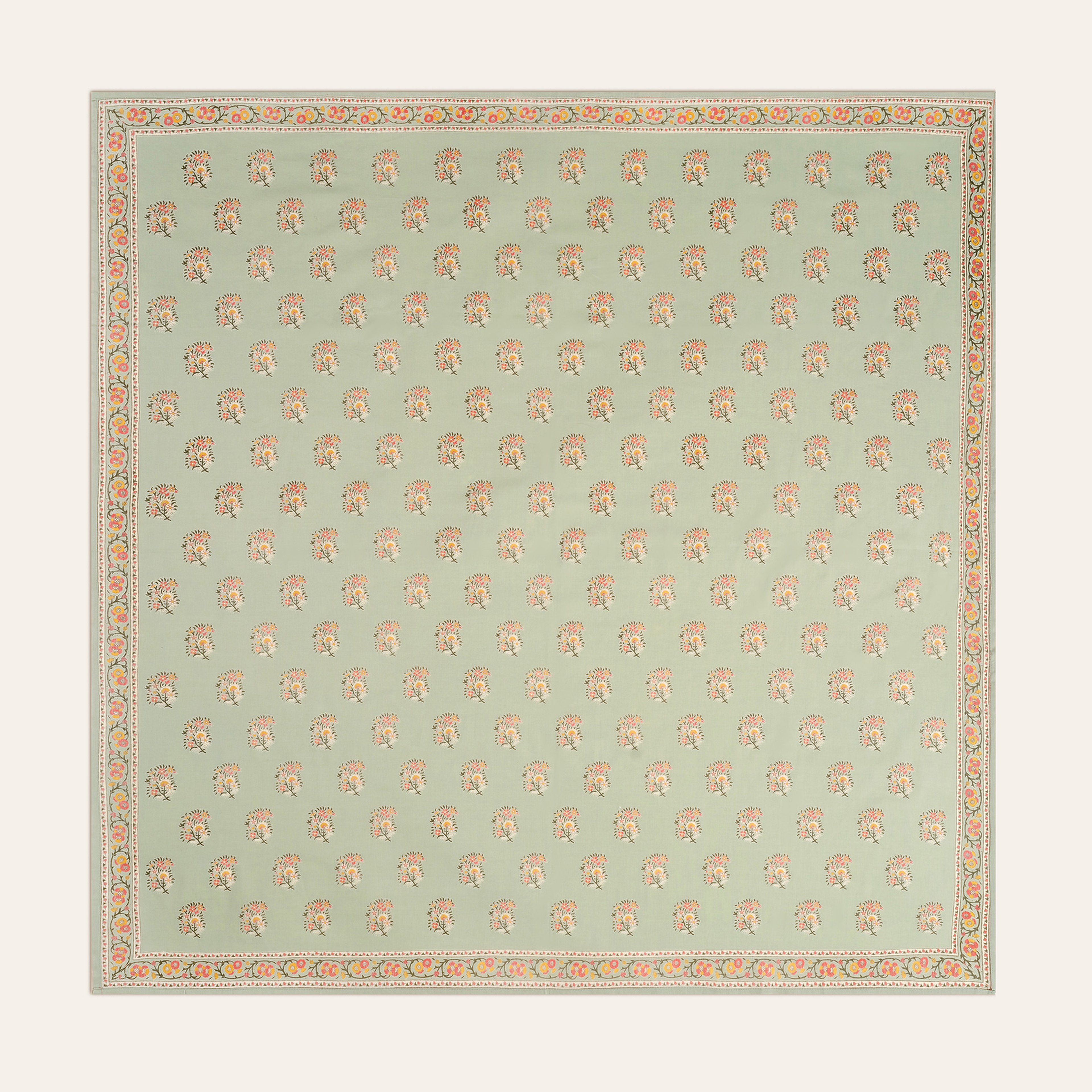 Gaya El Baskısı Fular 115x115 Cm Yeşil