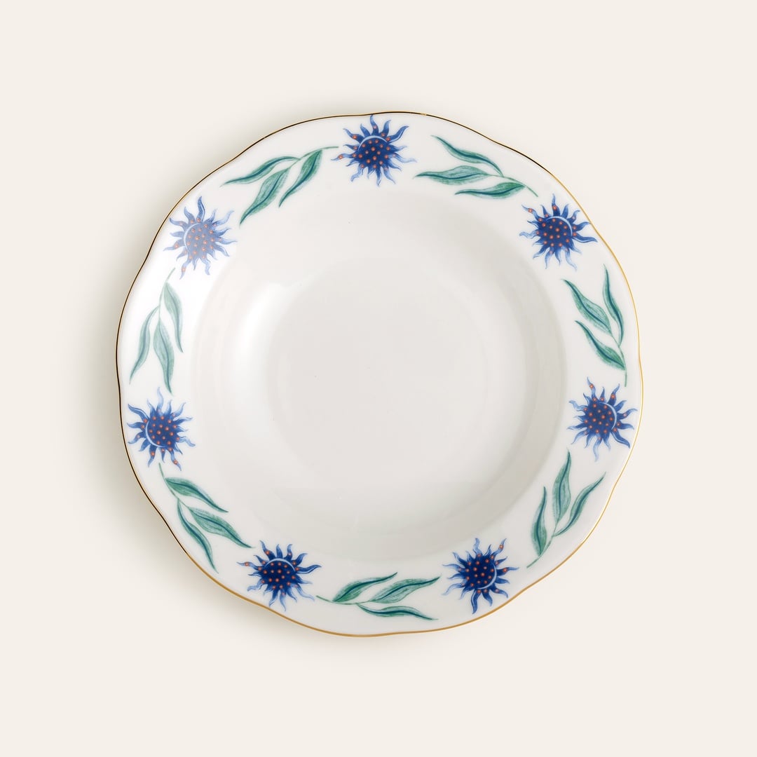 Emet Porselen Çukur Tabak 23x23x4.5 Cm Renkli