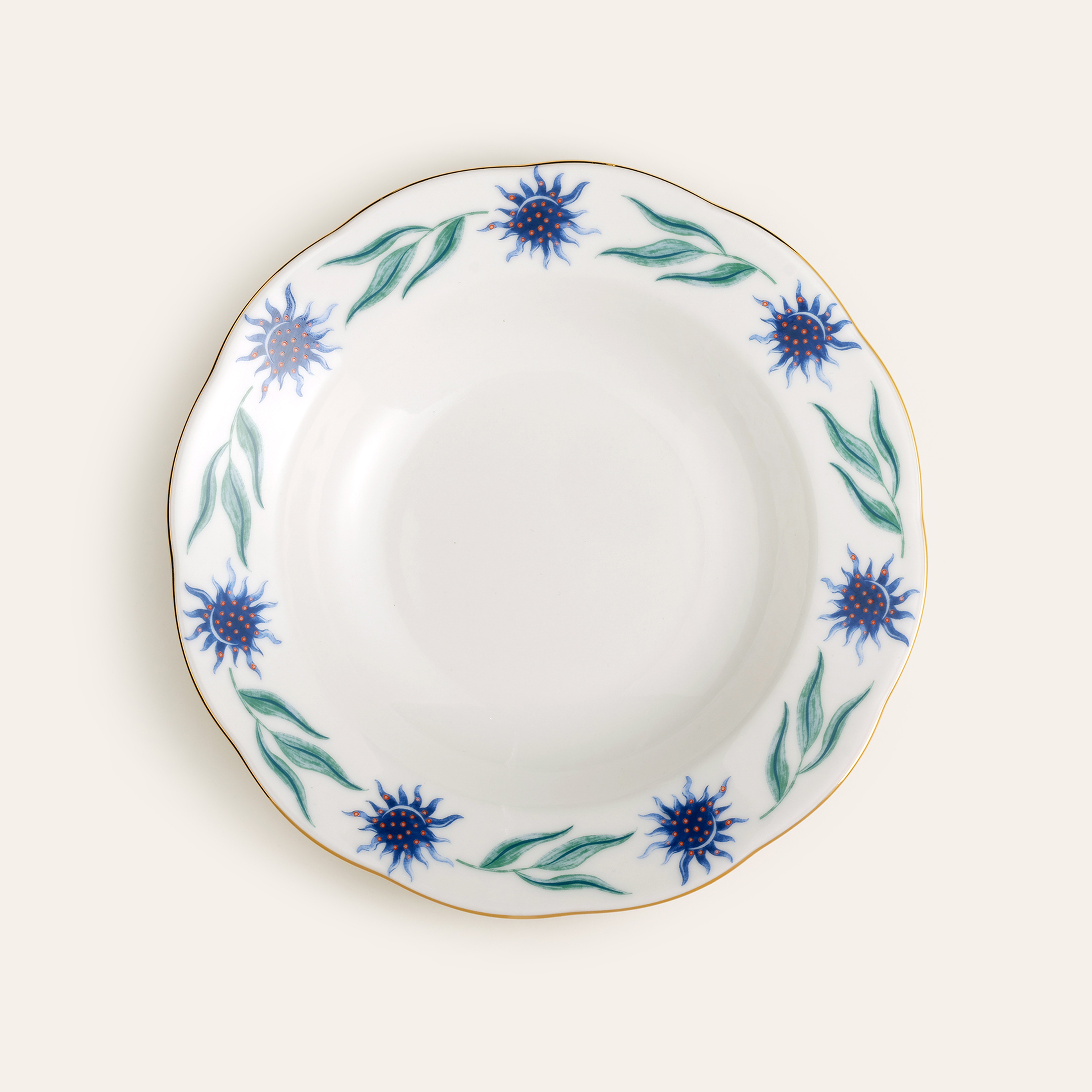 Emet Porselen Çukur Tabak 23x23x4.5 Cm Renkli