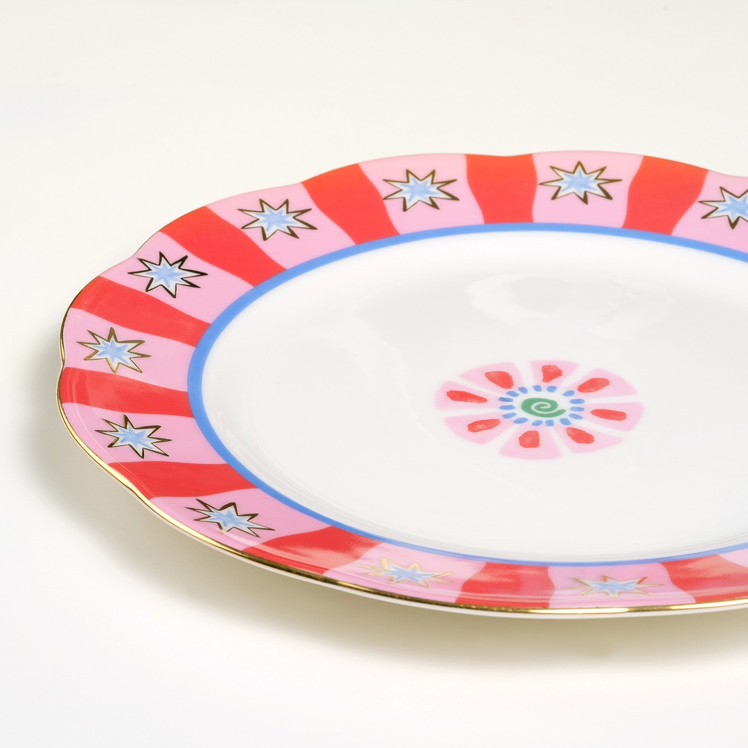 Emet Porselen Yemek Tabağı 27 Cm Renkli