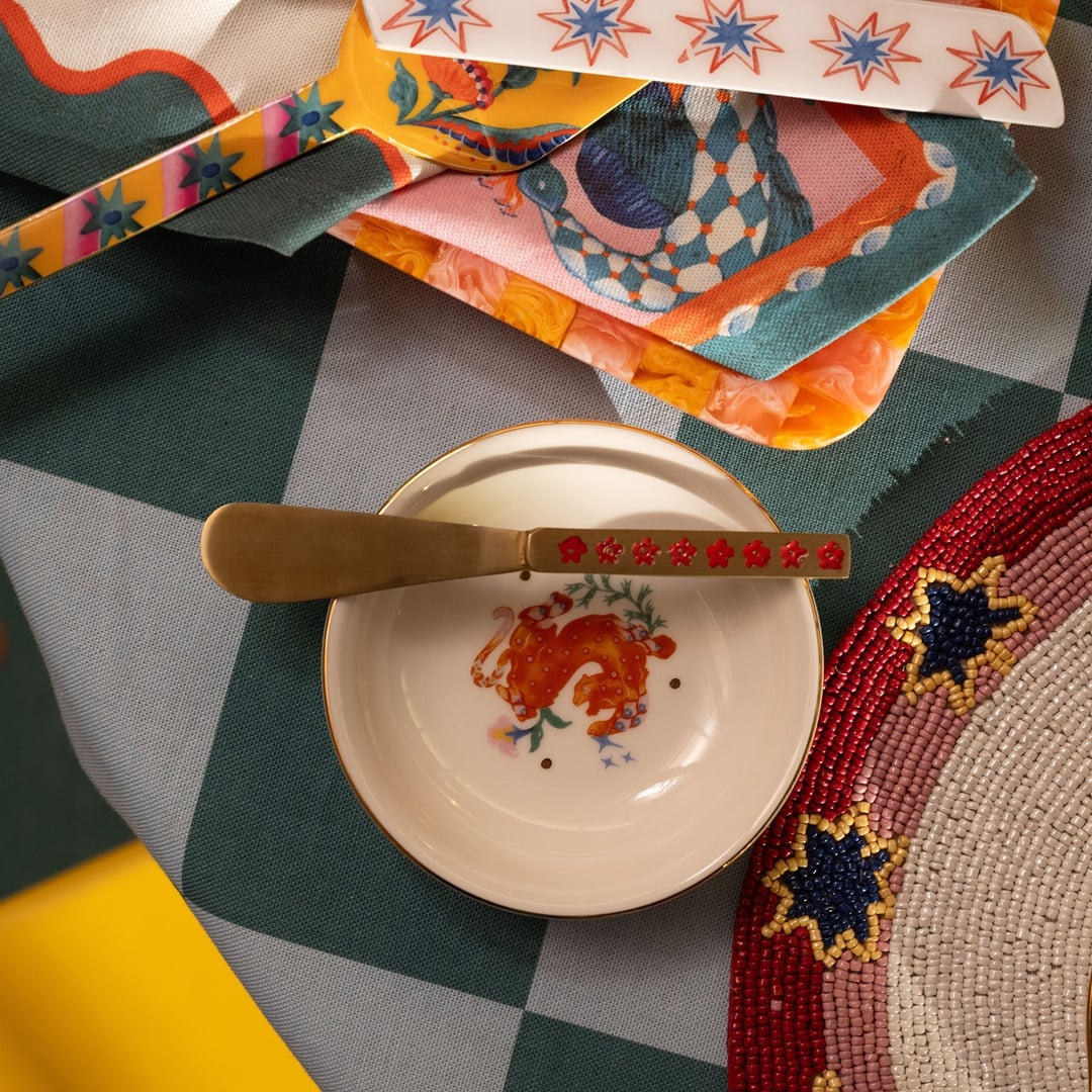 Emet Porselen Kase 11x11x2.9 Cm Renkli