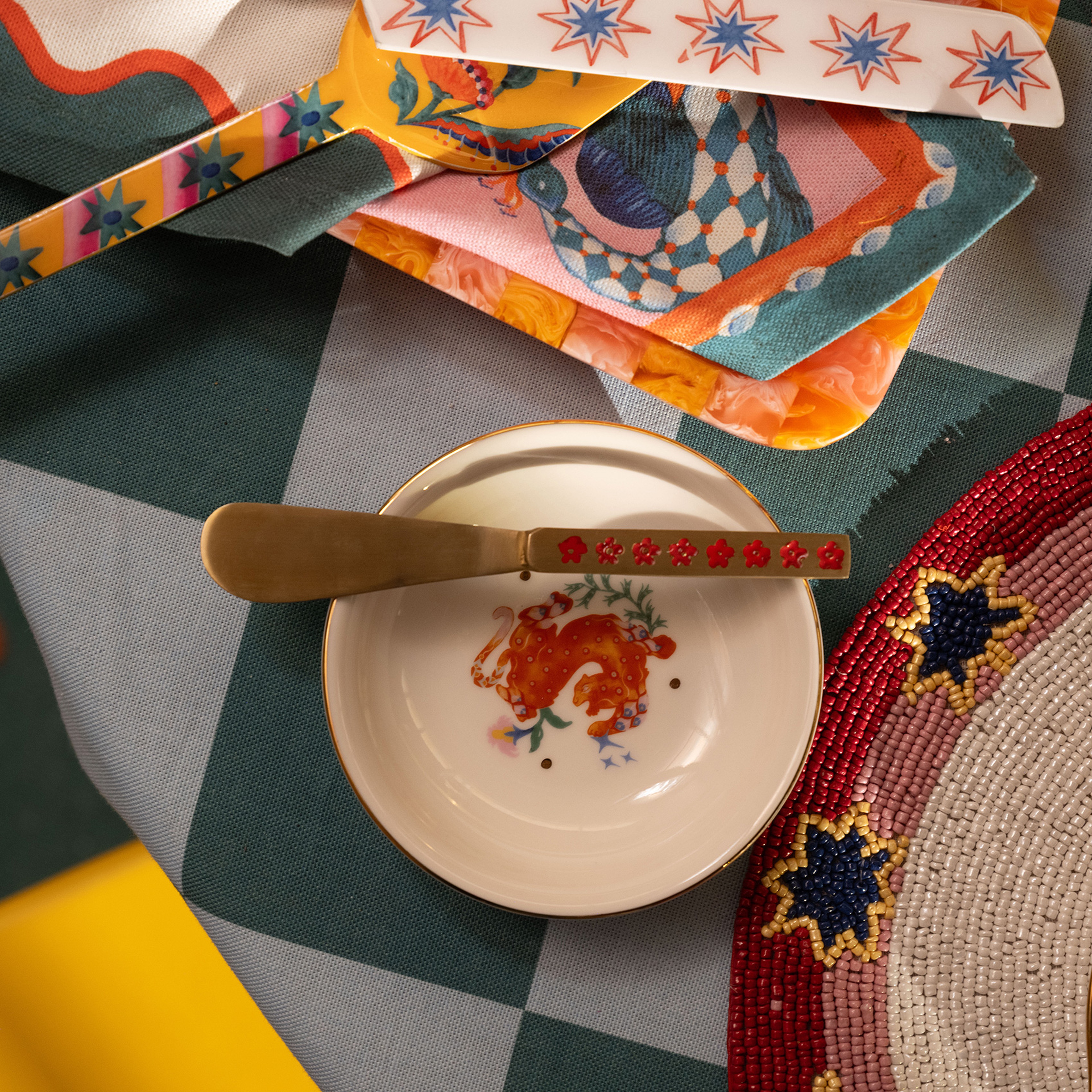 Emet Porselen Kase 11x11x2.9 Cm Renkli