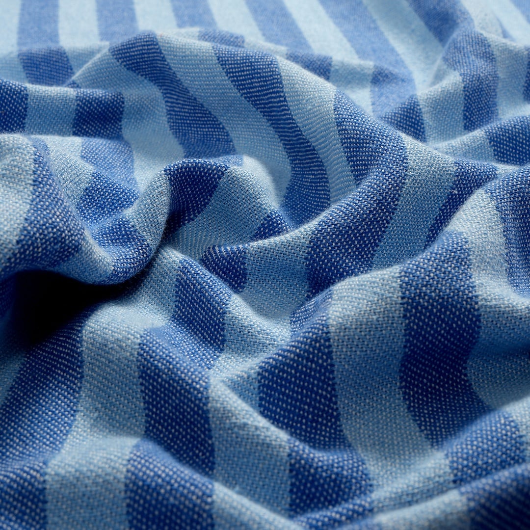 Baklan Nakışlı Pamuk Pamuklu Peştamal 90x170 Cm Mavi