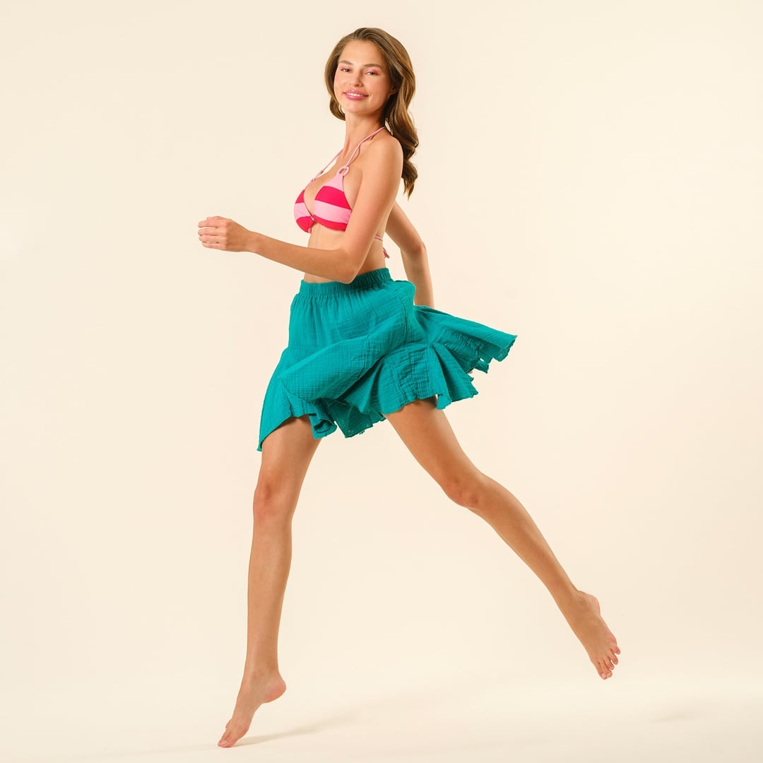 Protı Müslin Etek - Yeşil