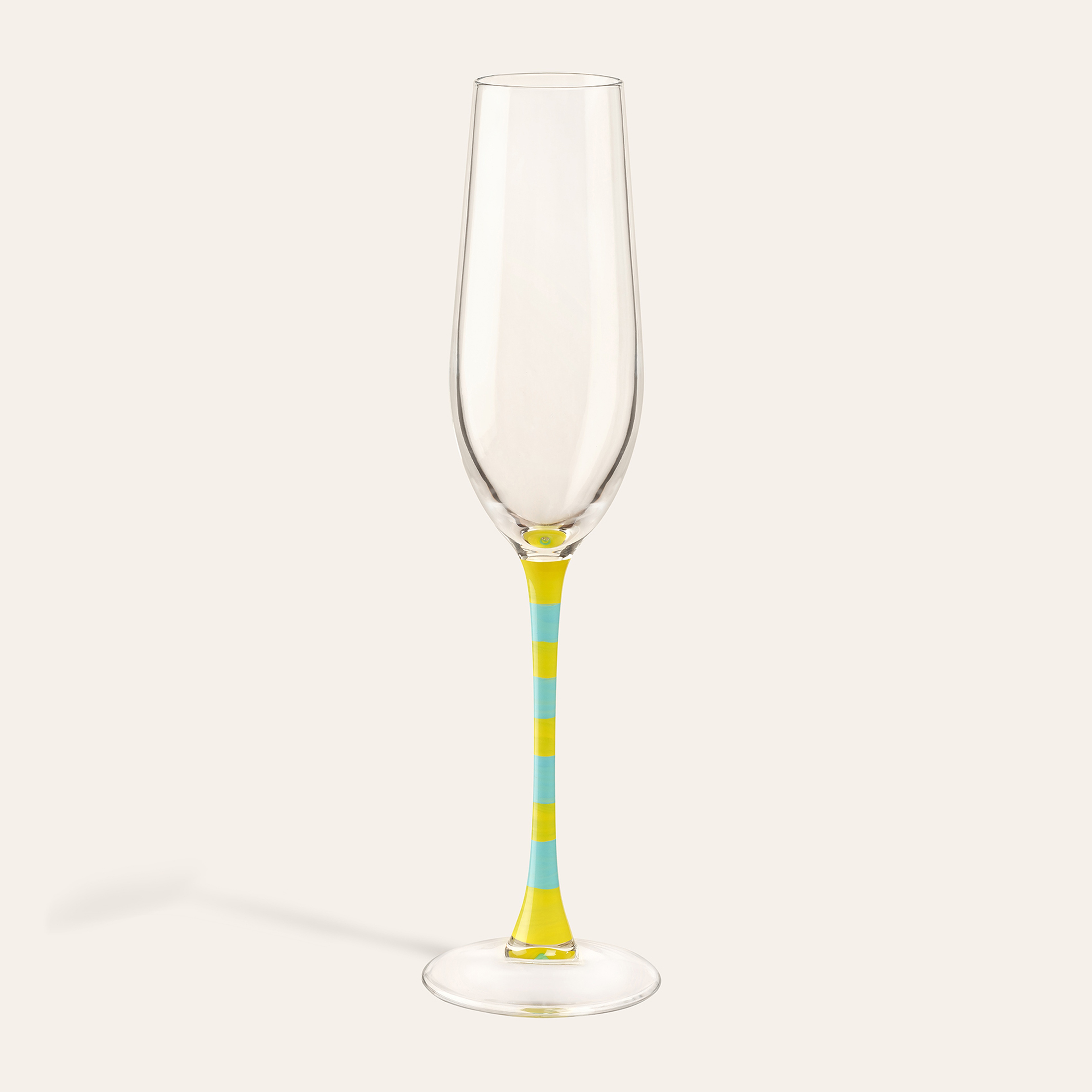 Loess Cam Kadeh 180 Ml Mavi - Sarı