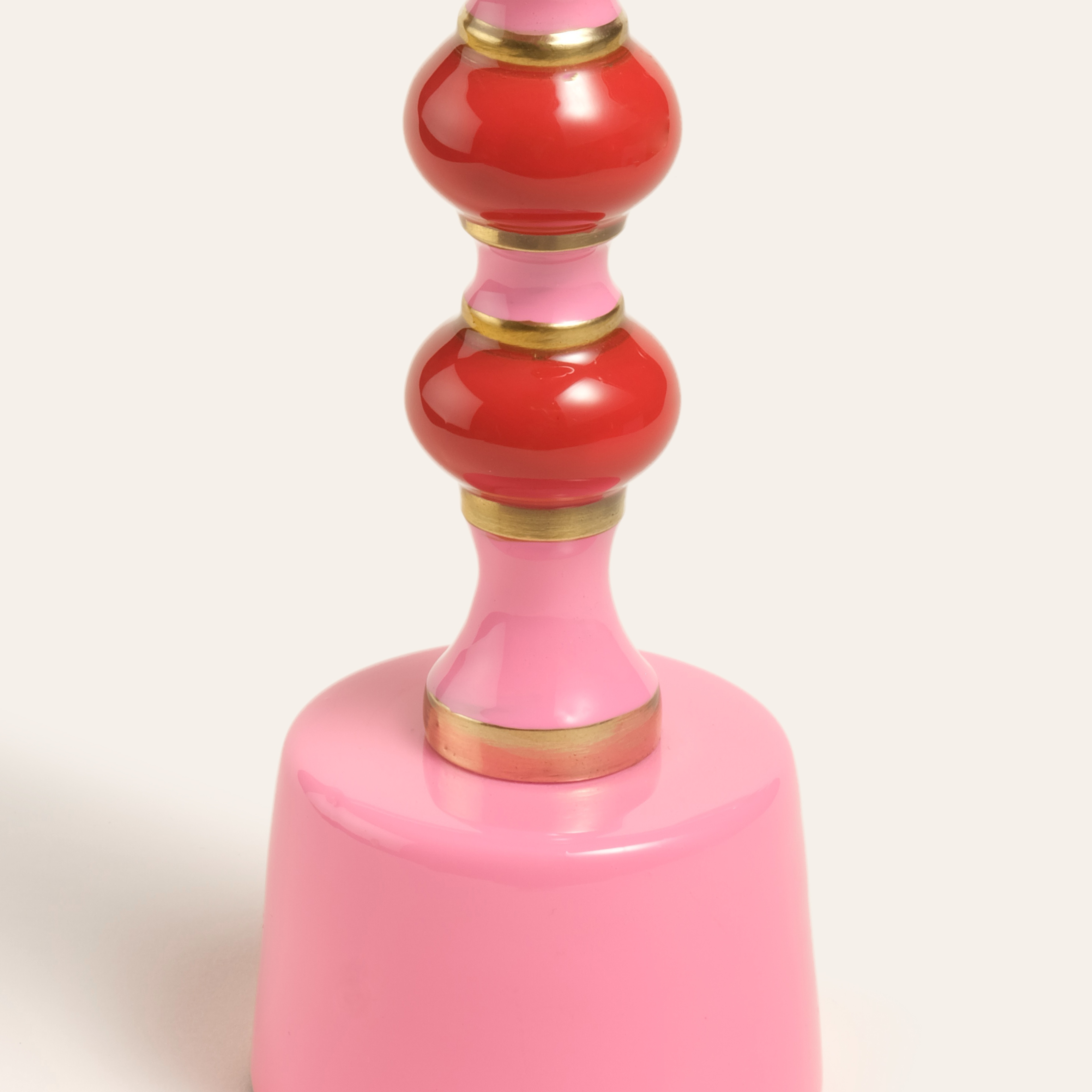 Nanpur Metal Şamdan 7x7x23 Cm Pembe
