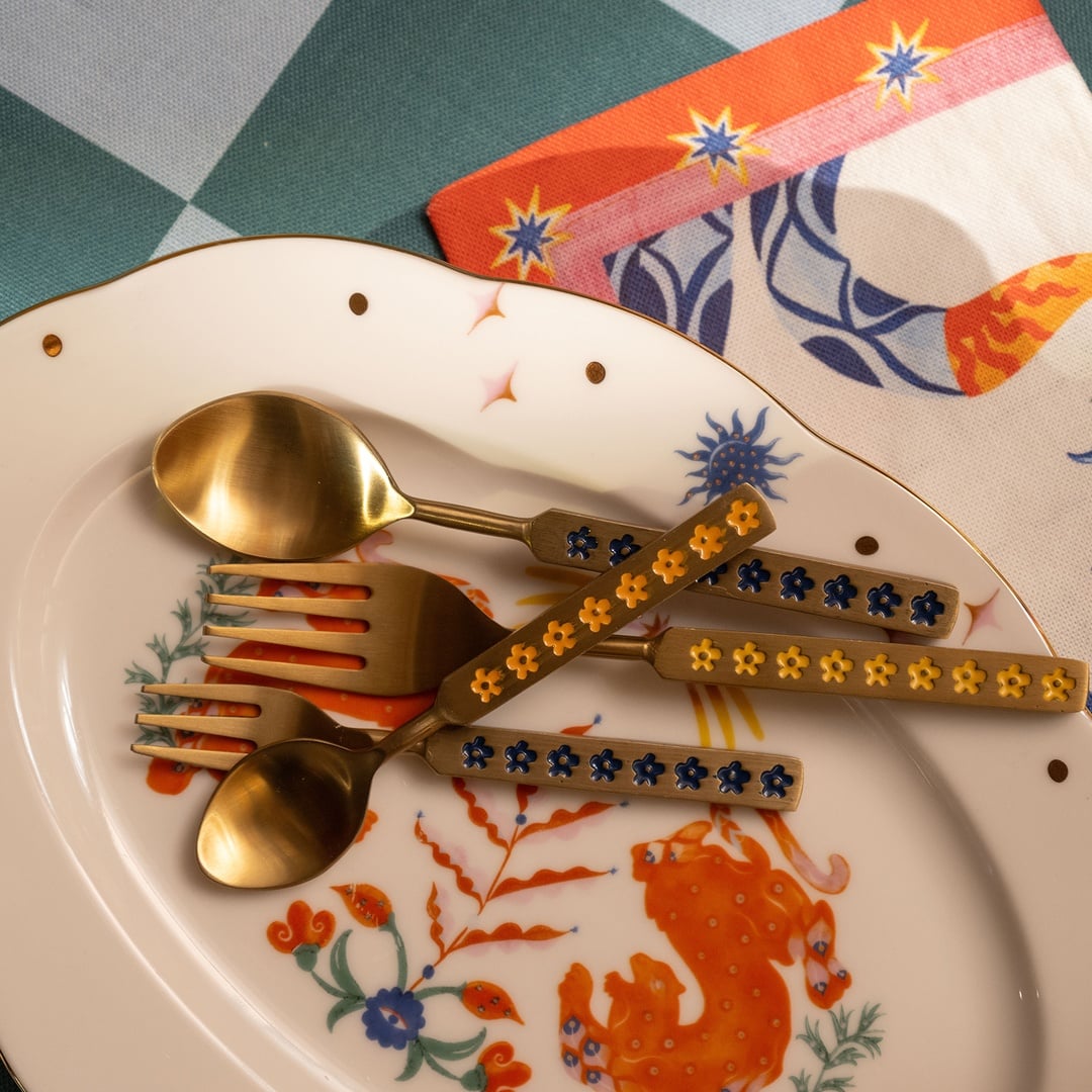 Rampur Çelik Servis Seti 4x20x0.2 Cm Renkli