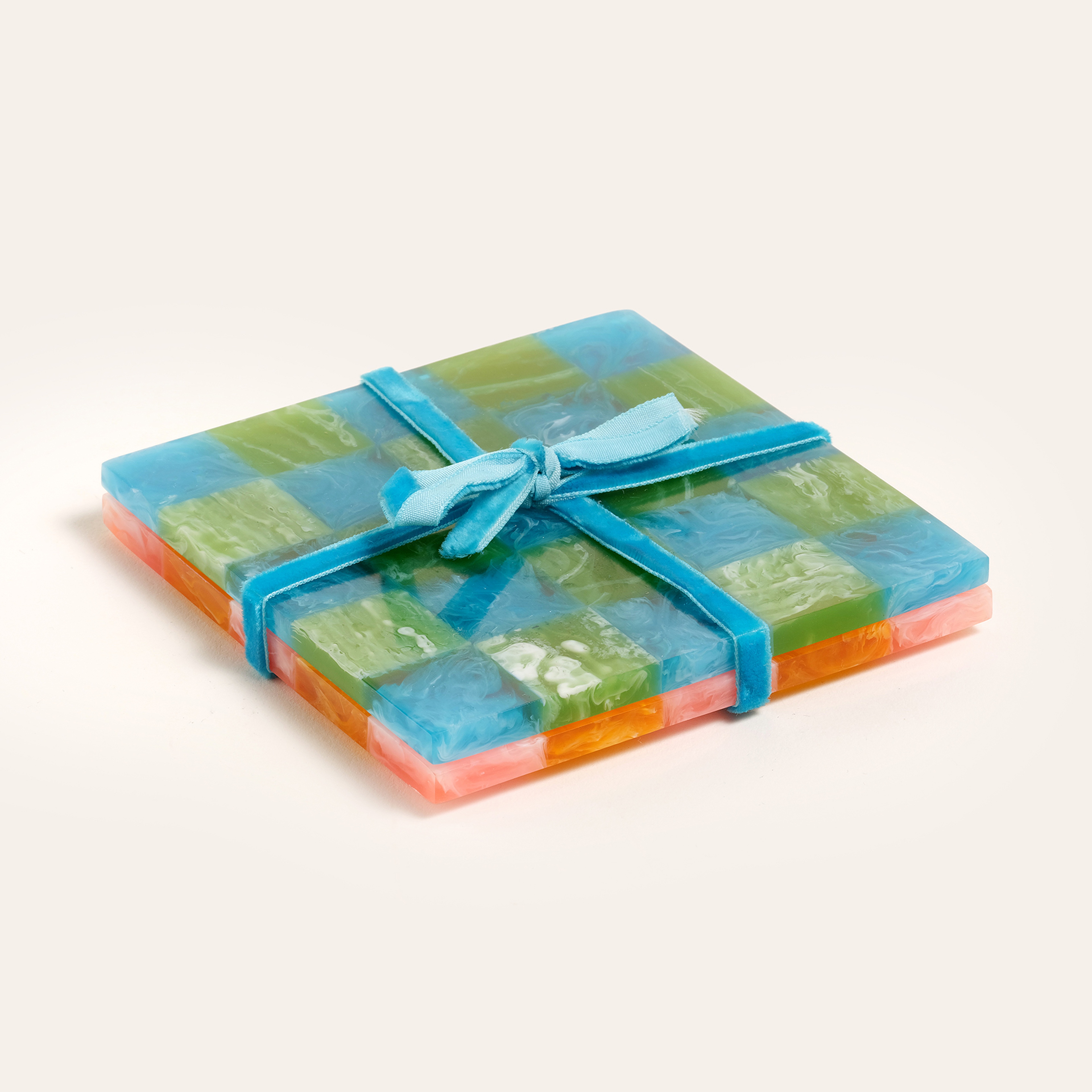 Tanda Reçine Bardak Altlığı 10x10x1 Cm Renkli