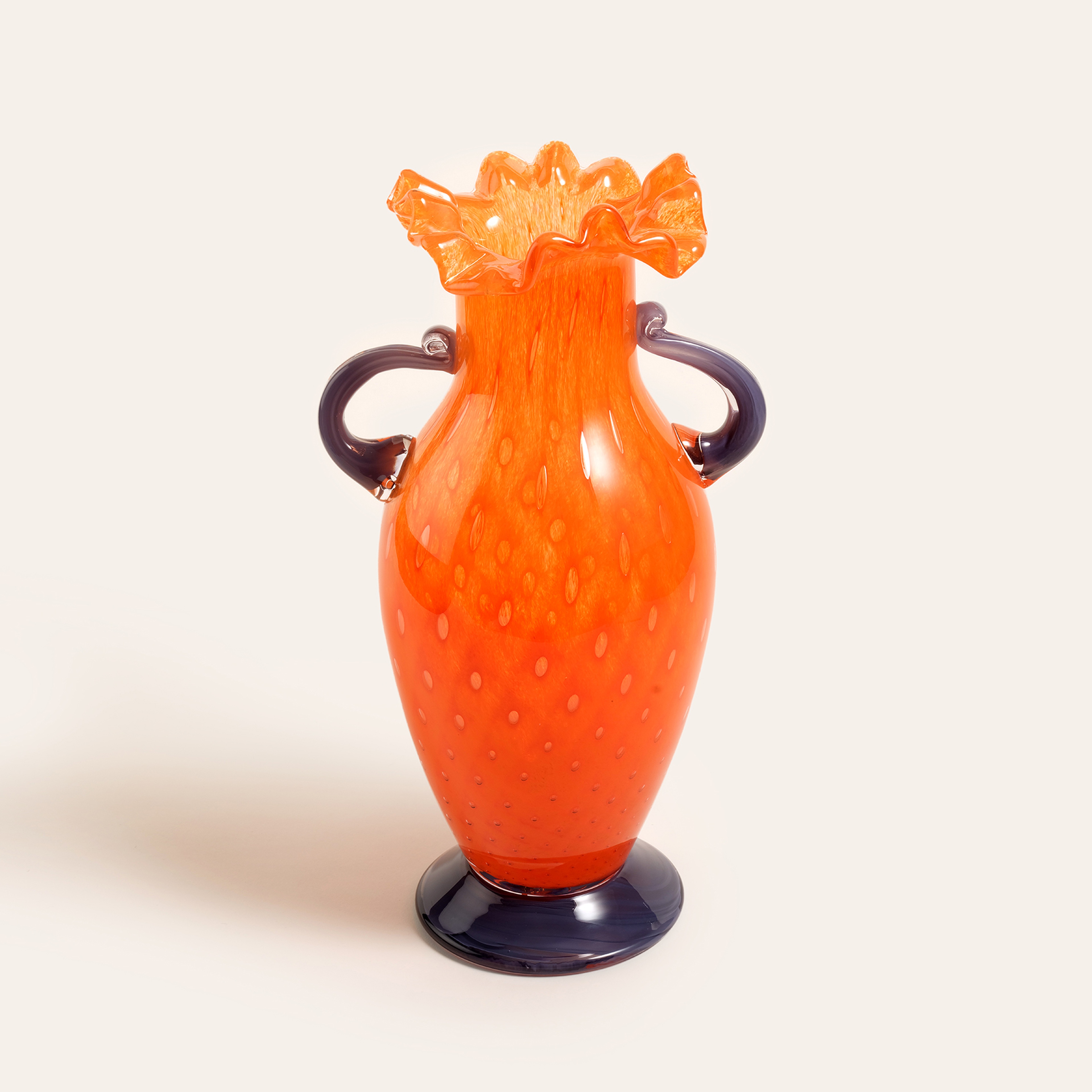 Baıta Cam Vazo 21x16x36 Cm Turuncu